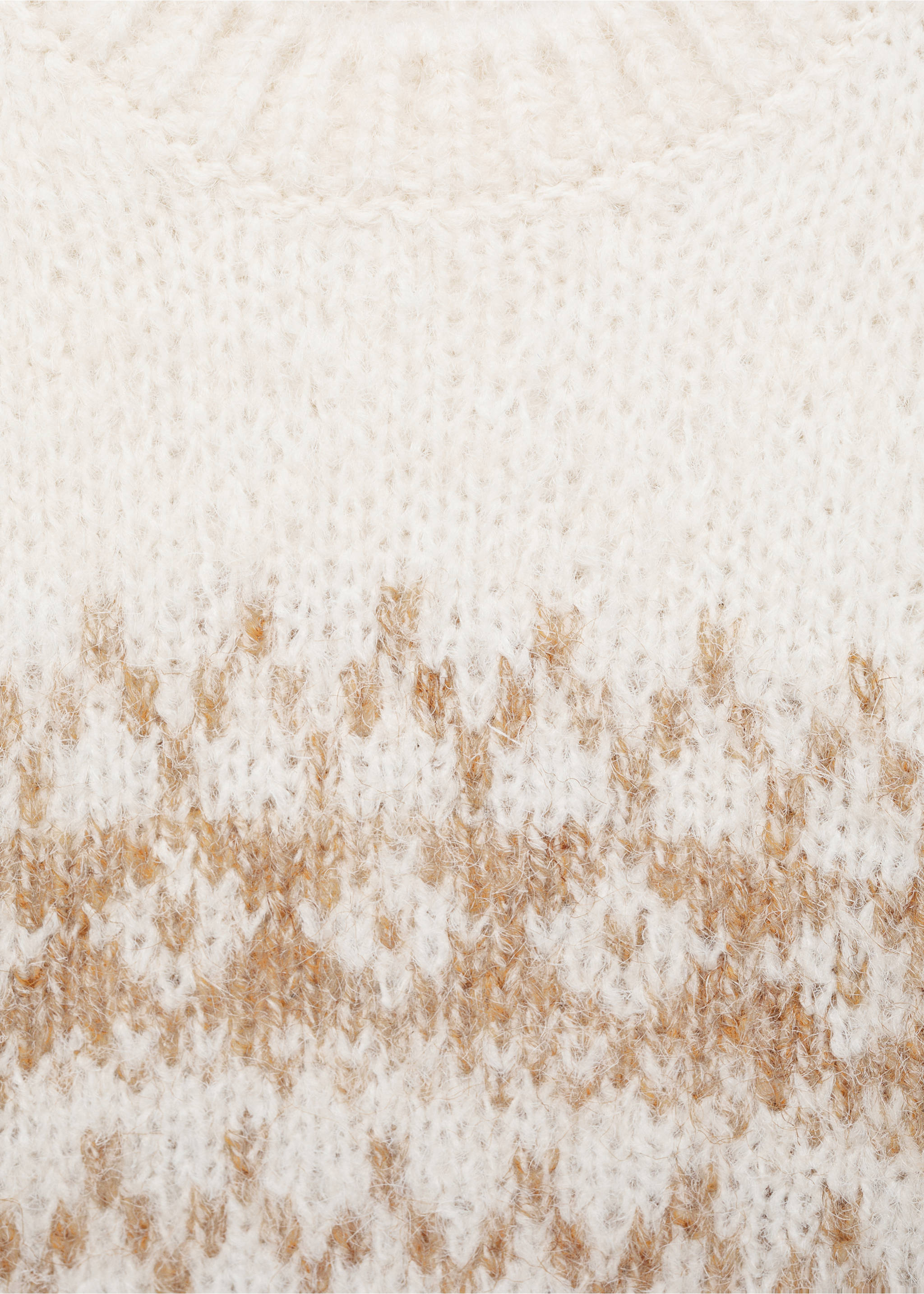 Jacquard knitted sweater - Details of the article 8, Off White. Ref: 77066344-00.
