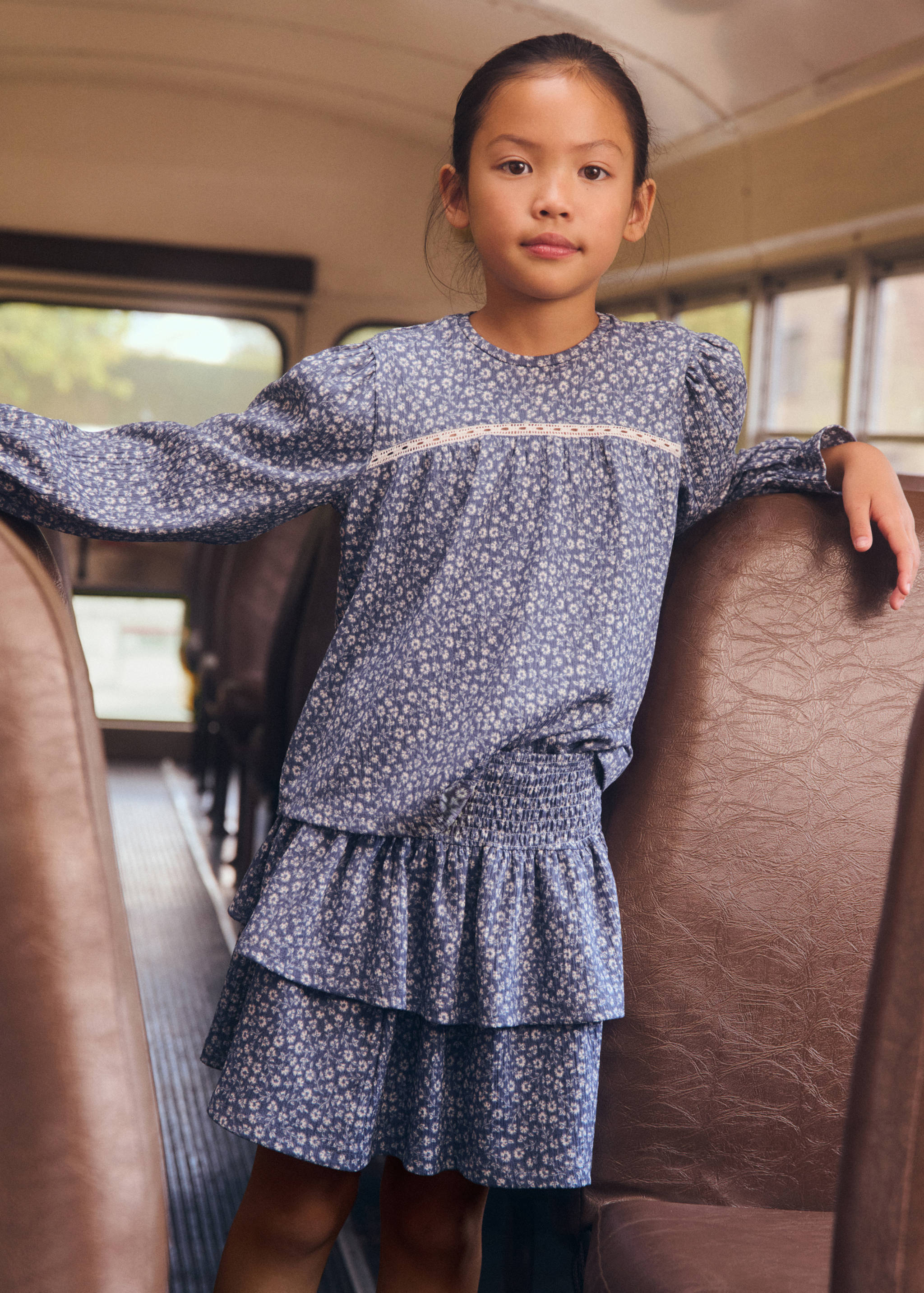 Ruffle flower print skirt - Details of the article 5