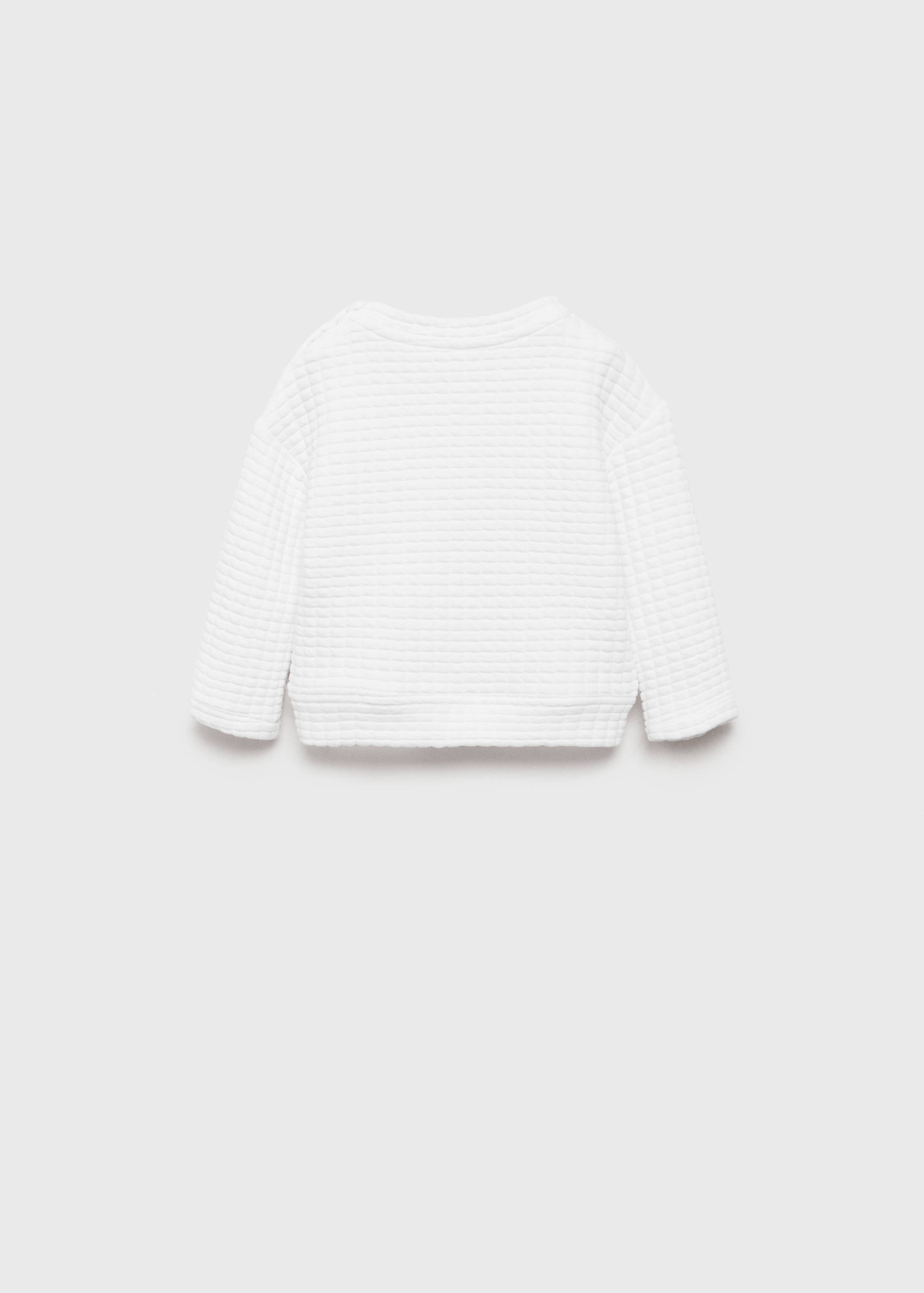 Sweatshirt mit texturiertem Schriftzug - Rückseite des Artikels