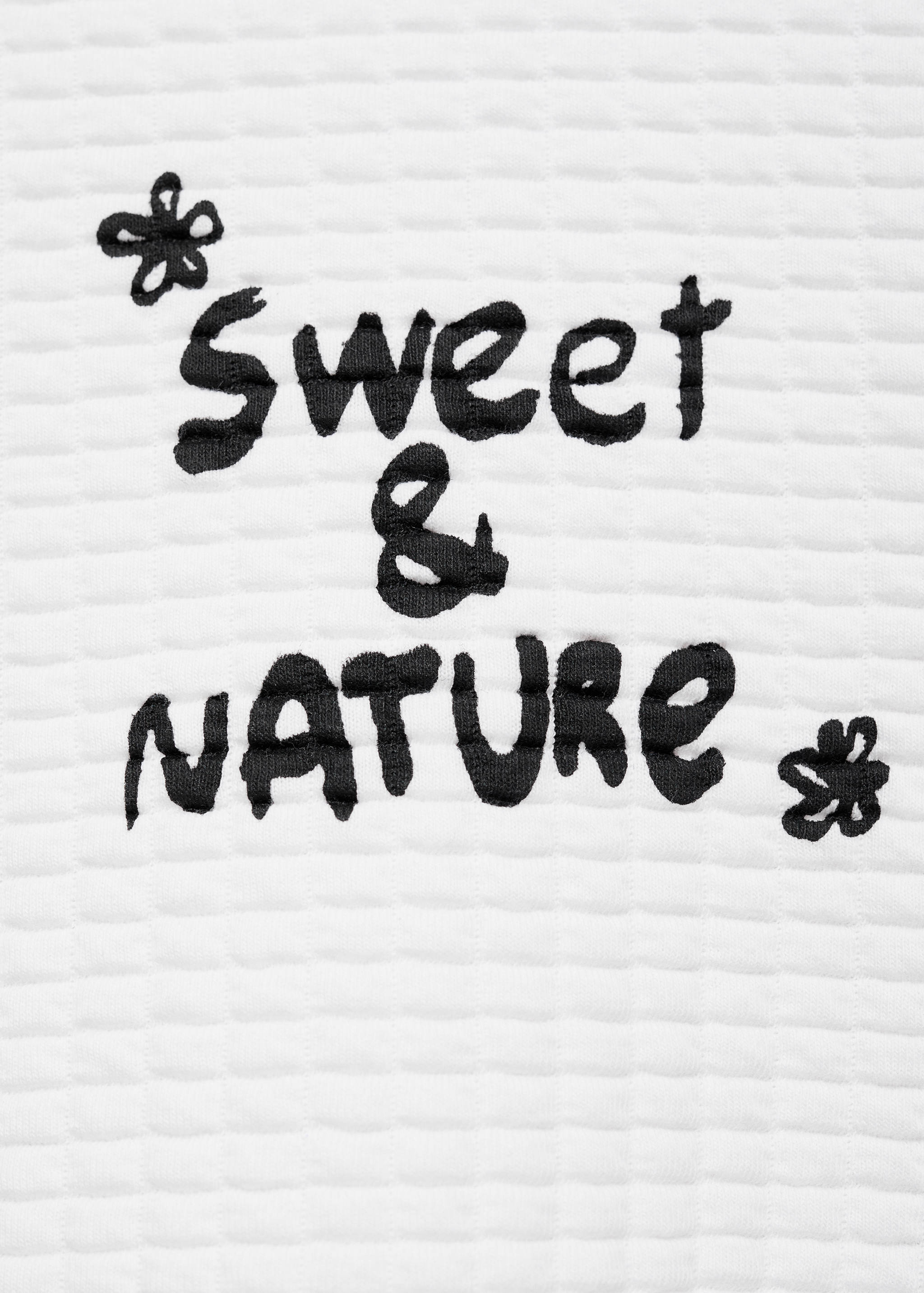 Sweatshirt mit texturiertem Schriftzug - Detail des Artikels 0