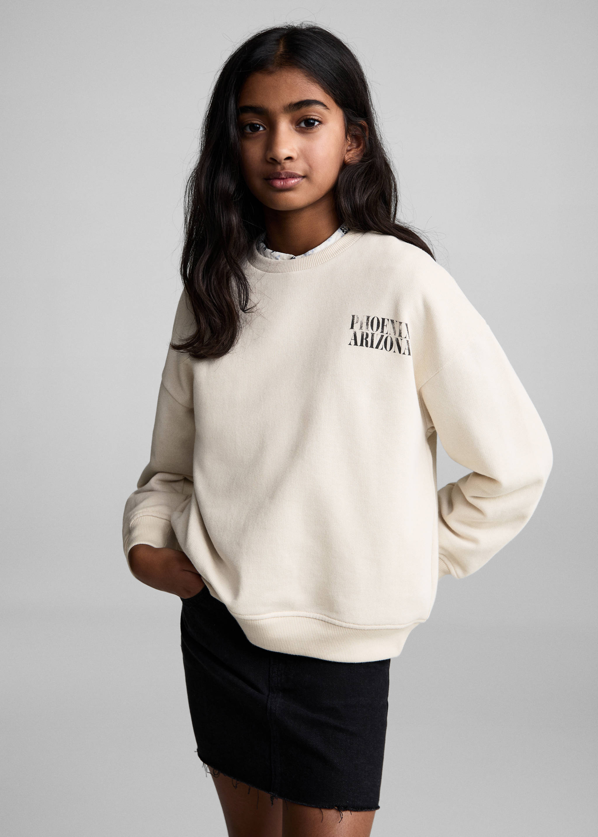 Printed cotton sweatshirt - Medium plane