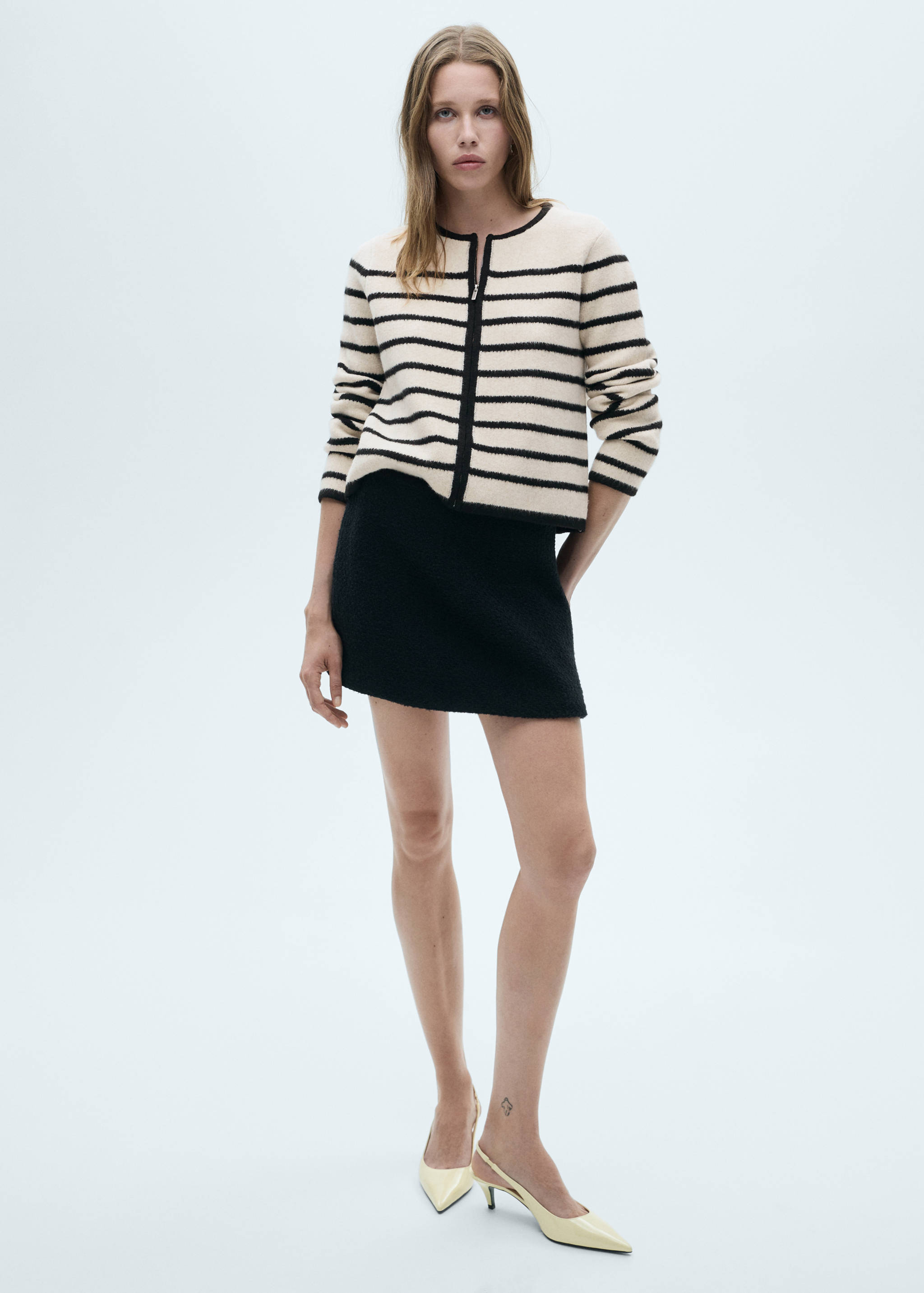 Chaqueta punto rayas - Plano general