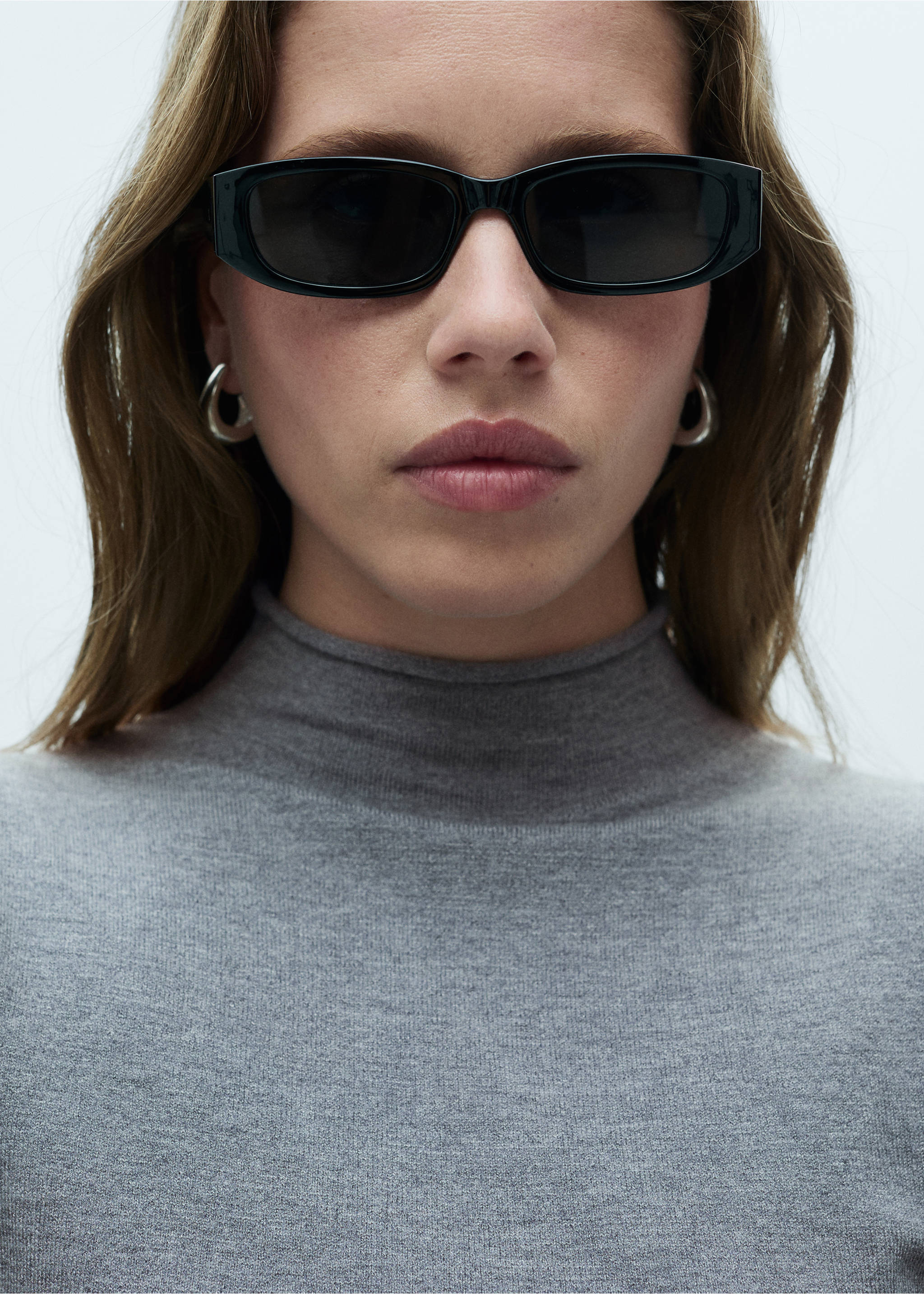 Perkins-neck sweater - Details of the article 1, Medium Heather Grey. Ref: 77066722-00.