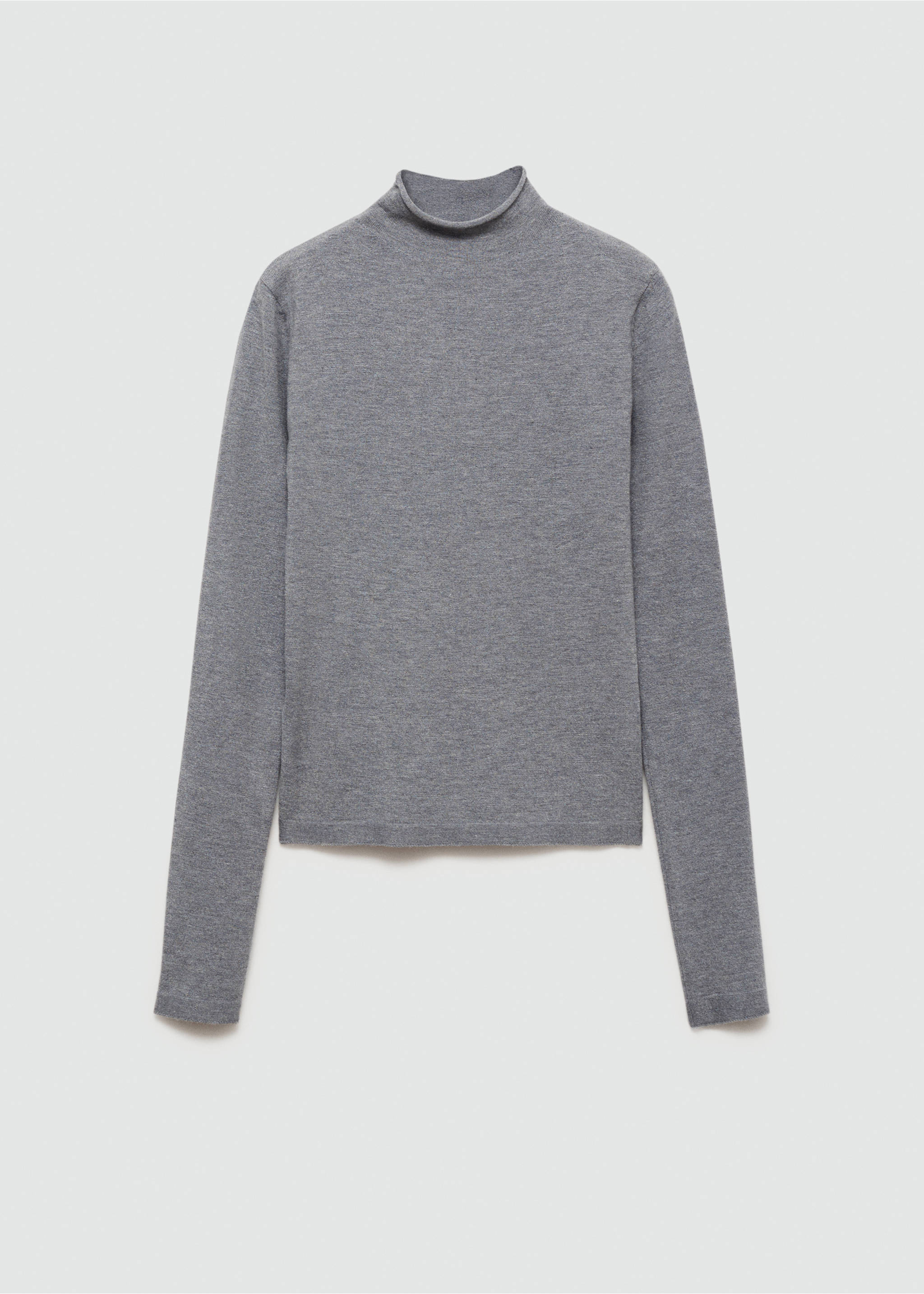 Perkins-neck sweater - Article without model, Medium Heather Grey. Ref: 77066722-00.