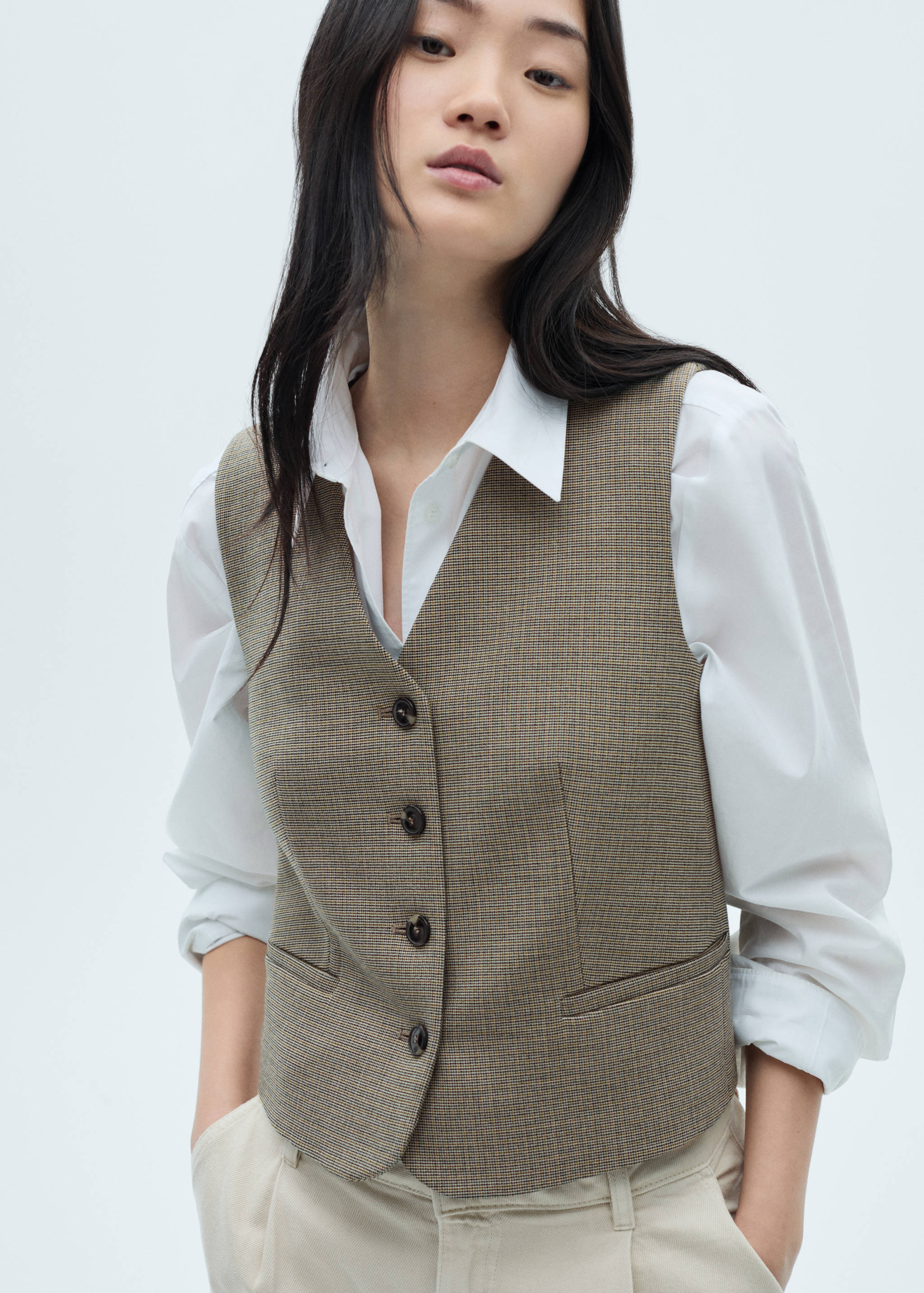 Micro-houndstooth vest - Details of the article 2