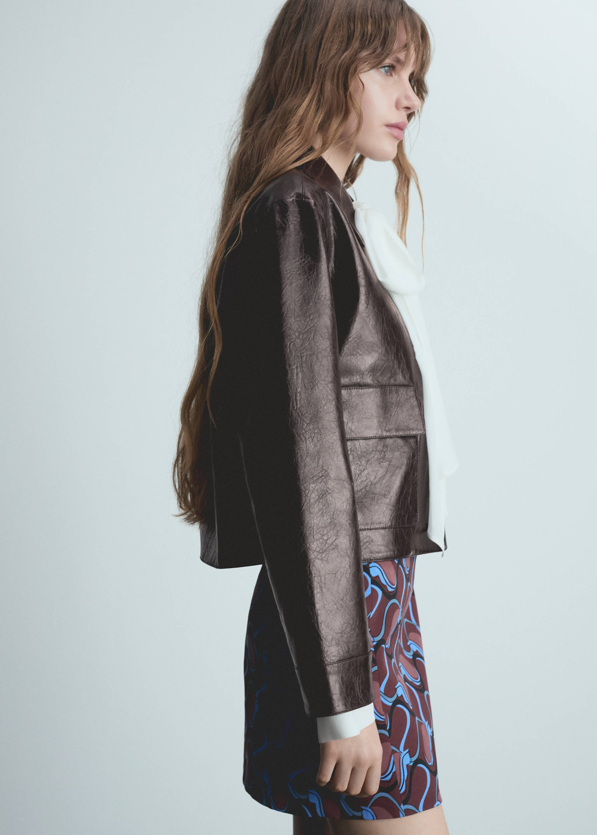 Pocket textured jacket - Details of the article 2