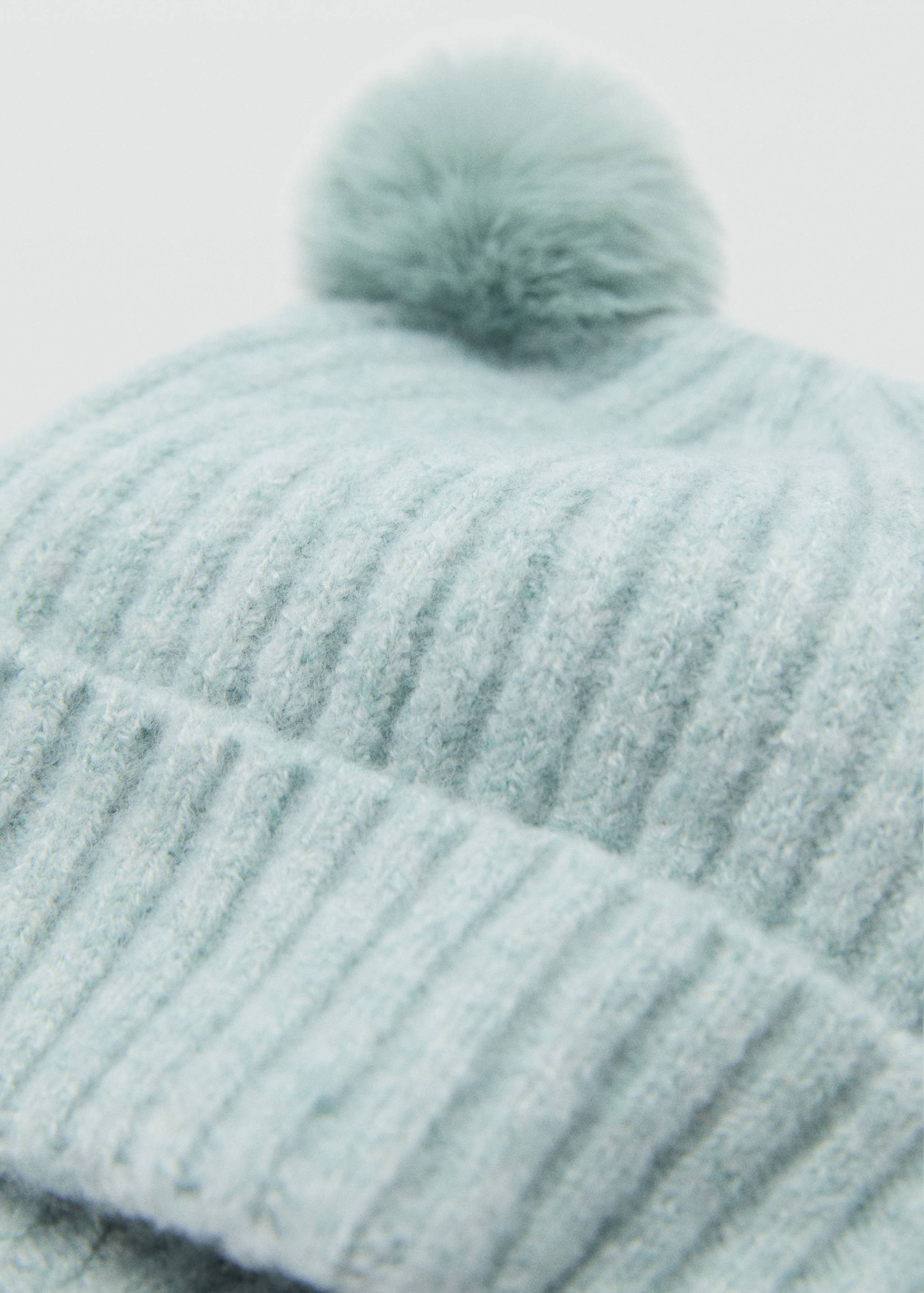 Pom pom cable-knit beanie - Medium plane