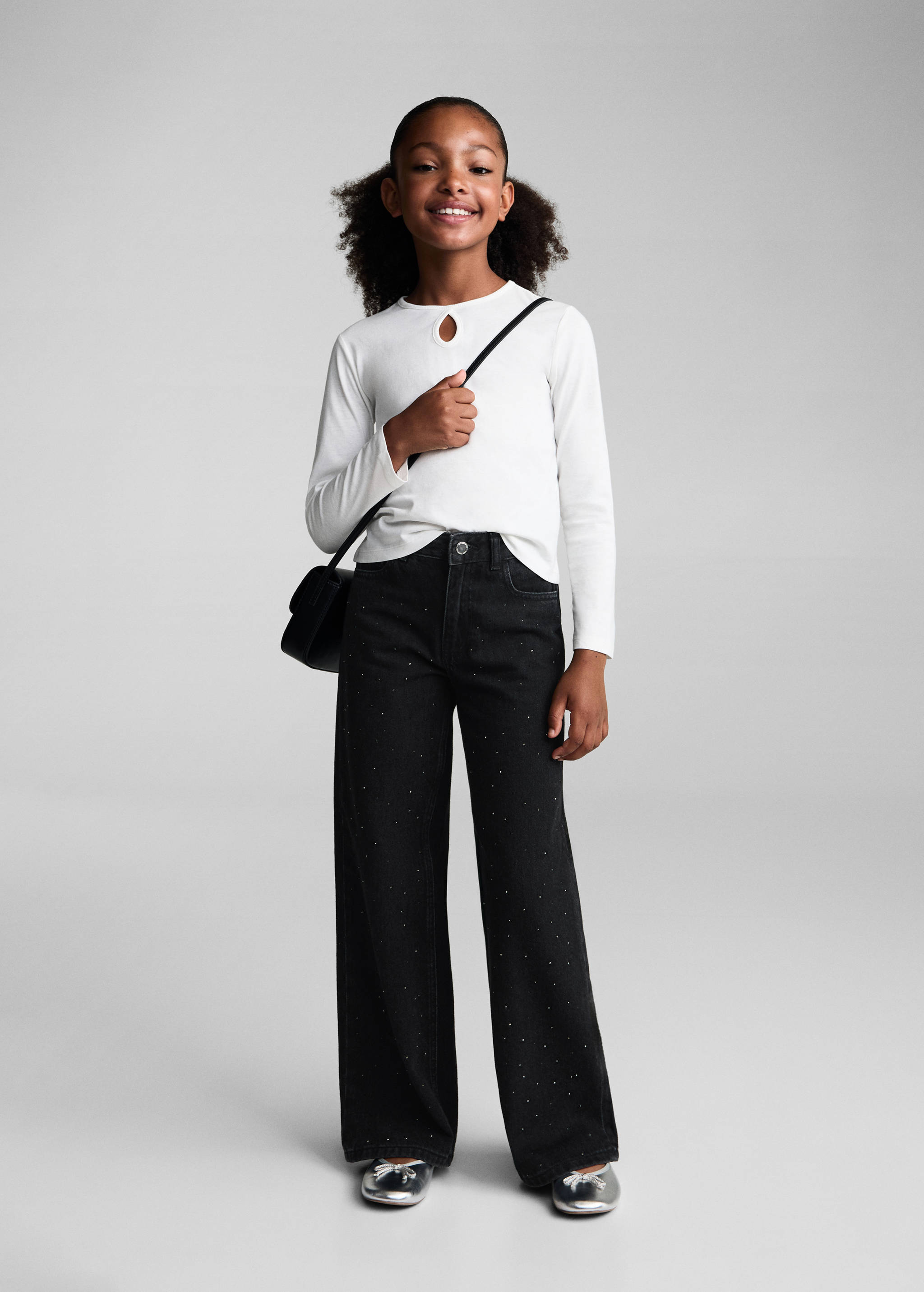 Rette jeans med strass - Total bildeutsnitt