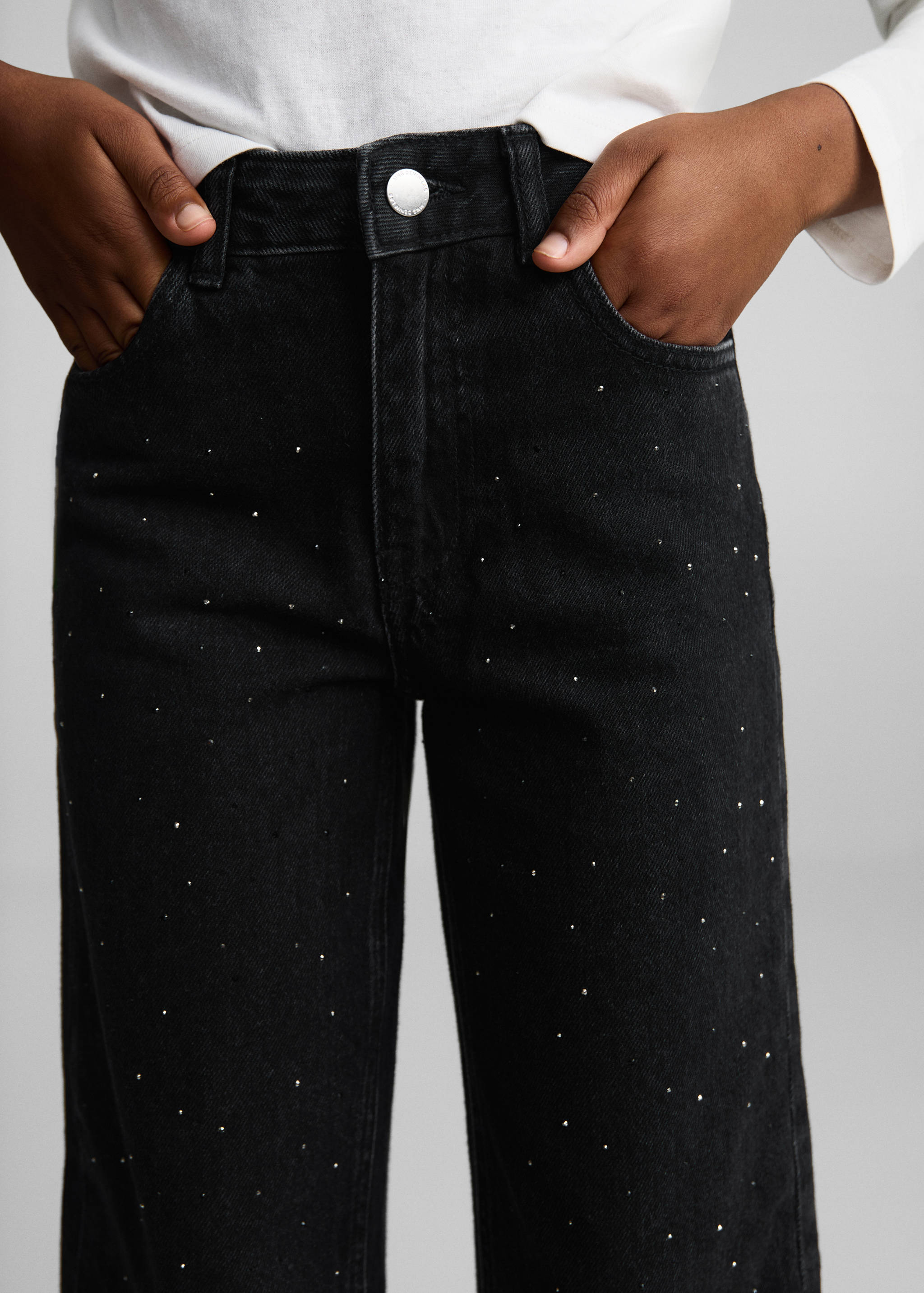 Rette jeans med strass - Artikkeldetalj 1