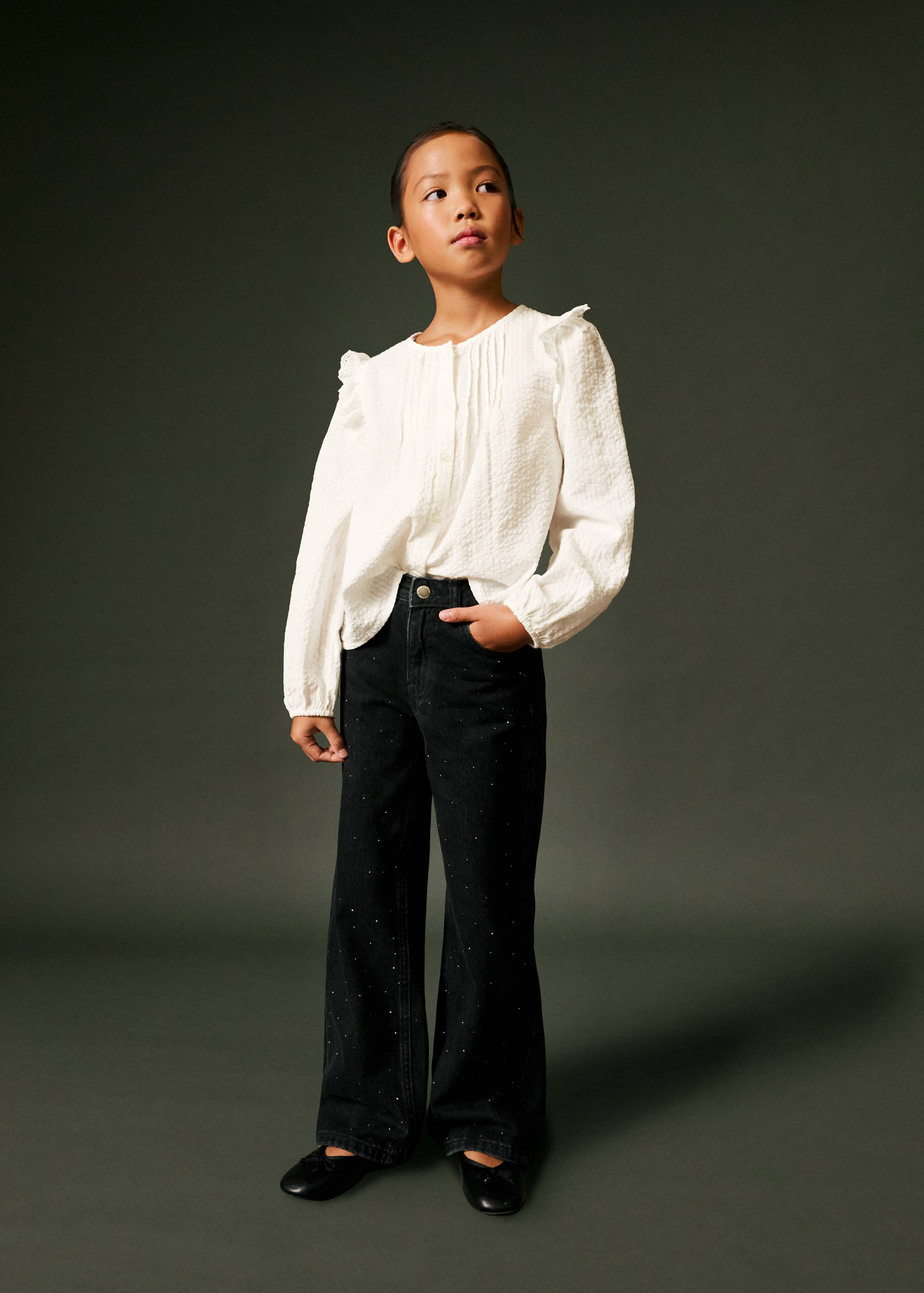 Rette jeans med strass - Artikkeldetalj 5