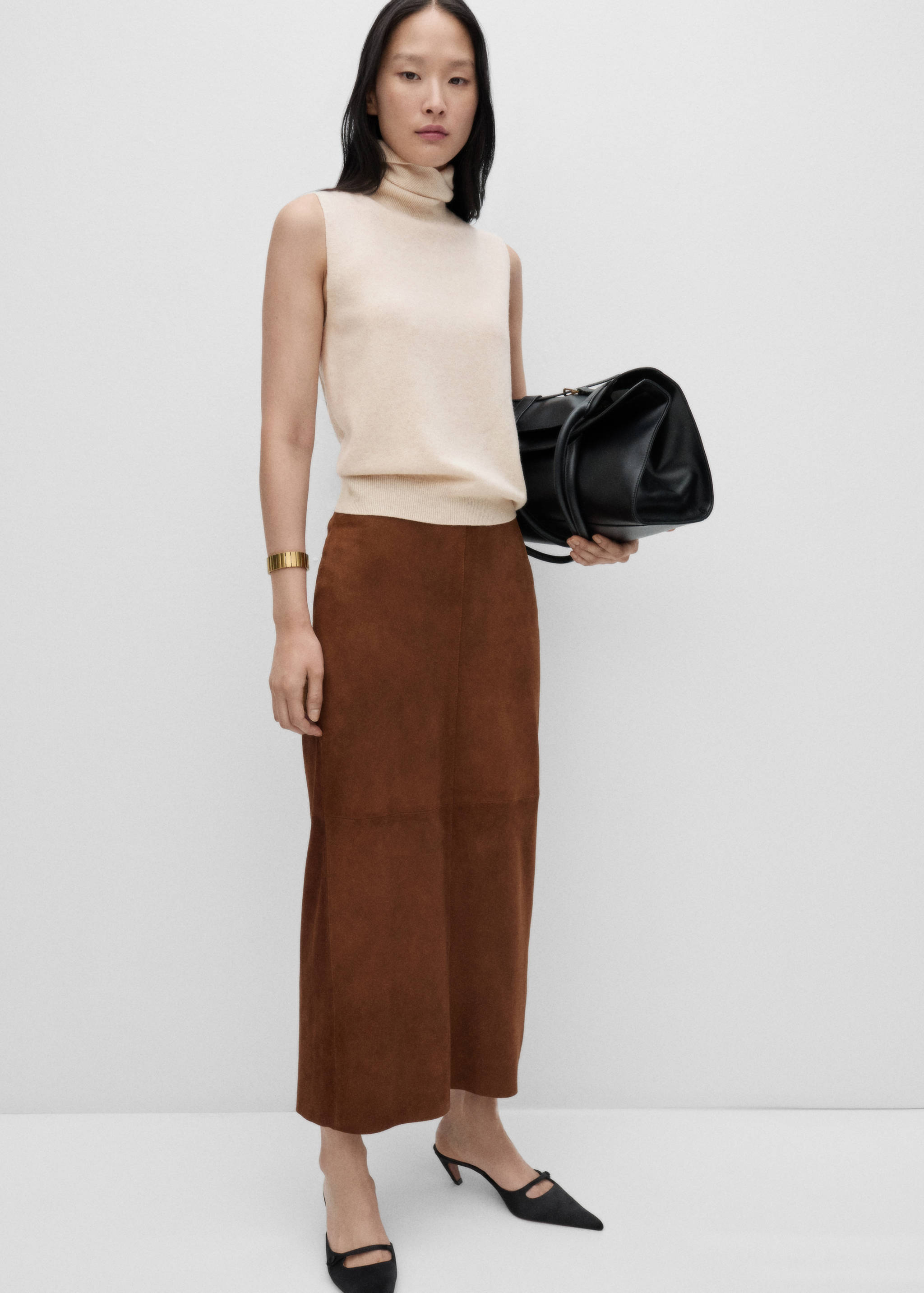 Top lana cuello vuelto - Plano general