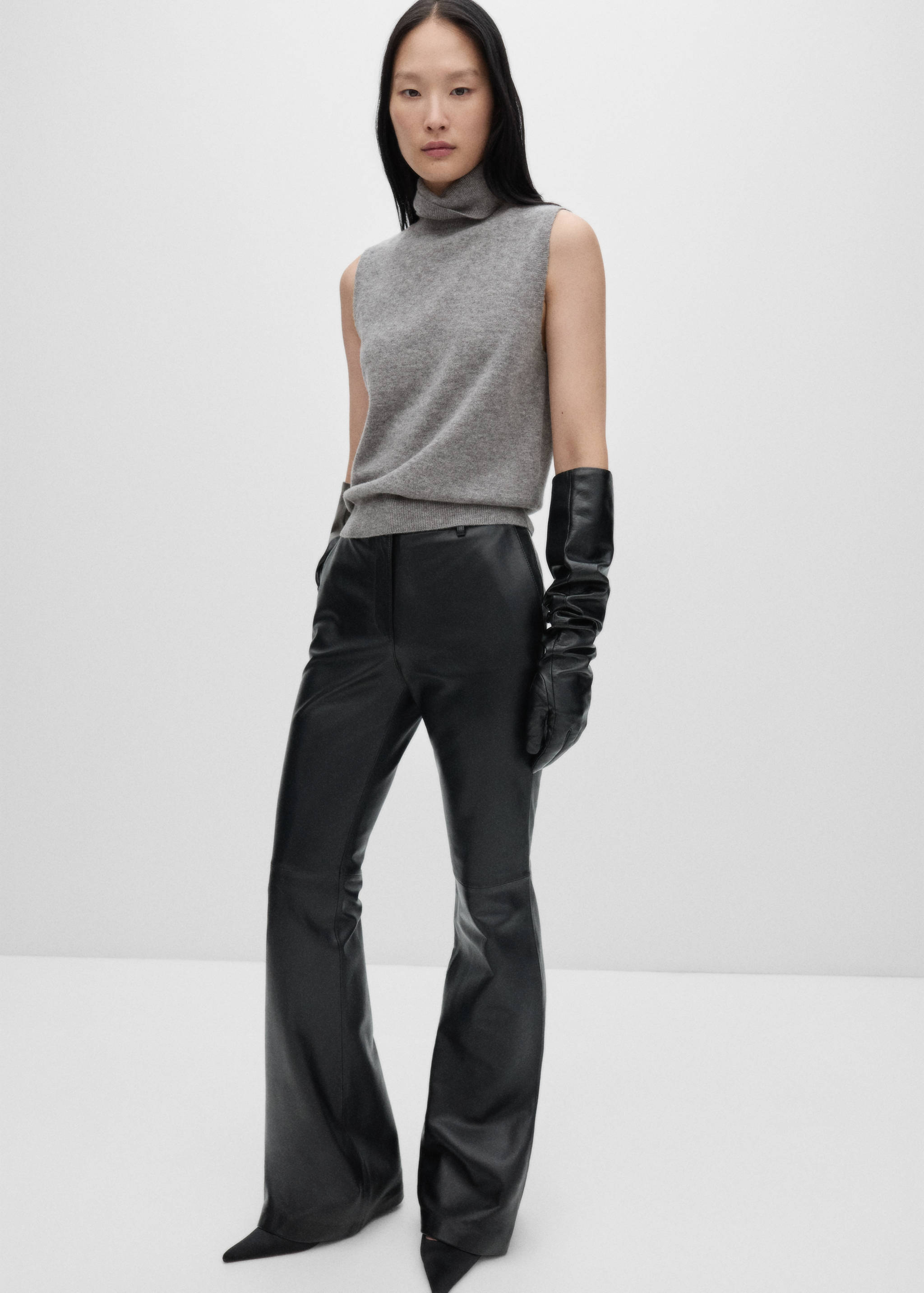 Top lana cuello vuelto - Plano general