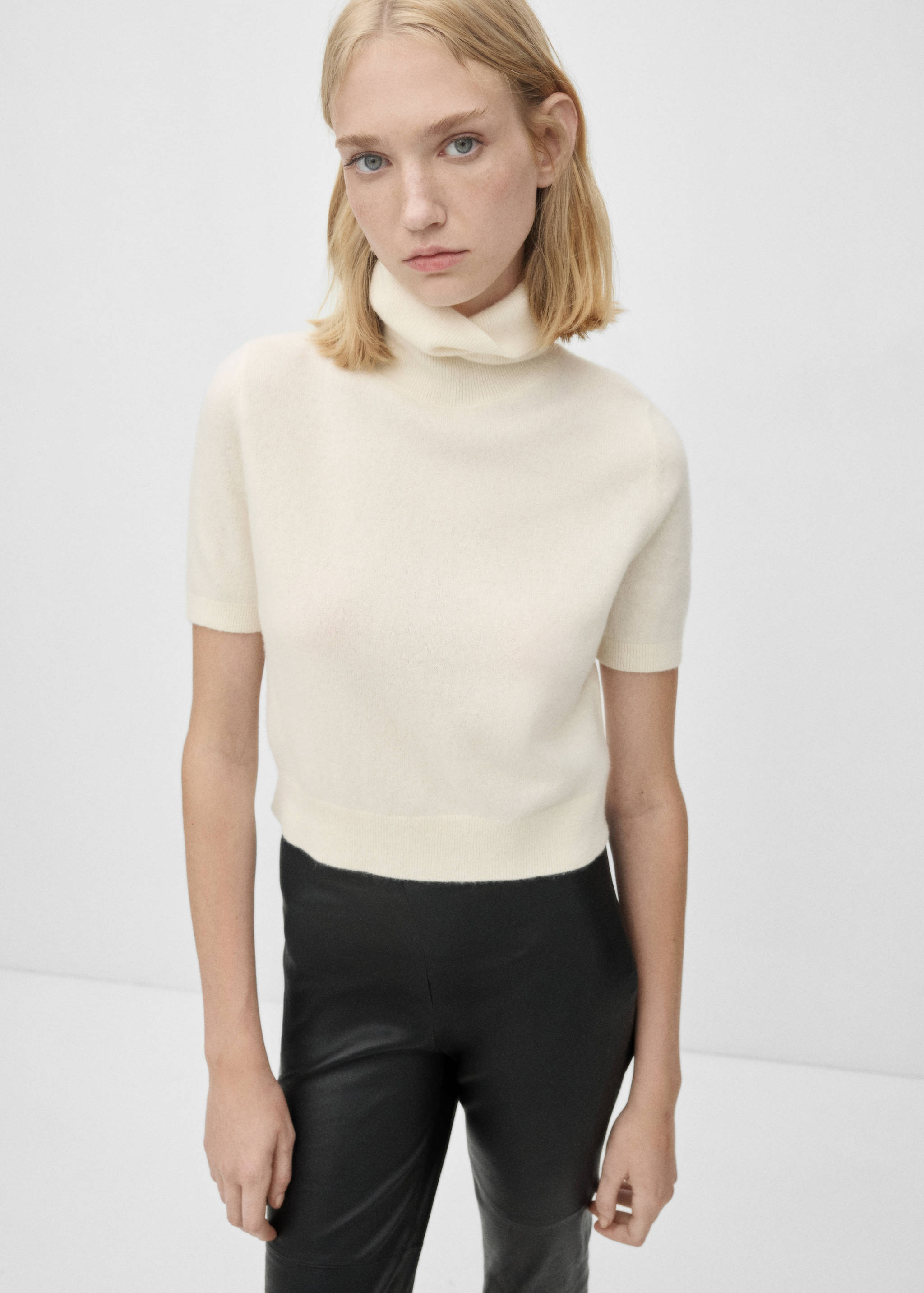 Cashmere roll neck jumper - Medium plane