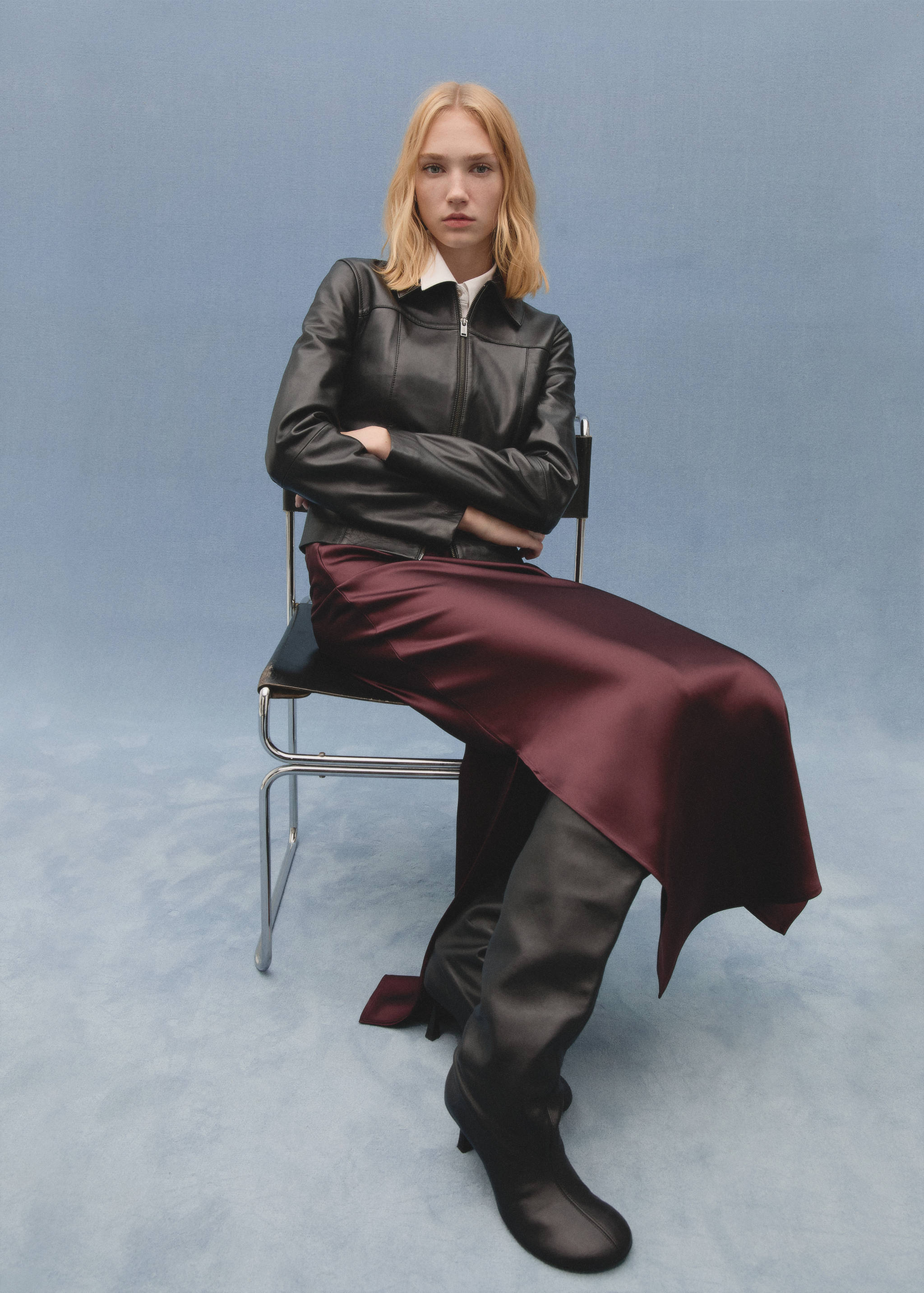 Satin long skirt - Details of the article 6