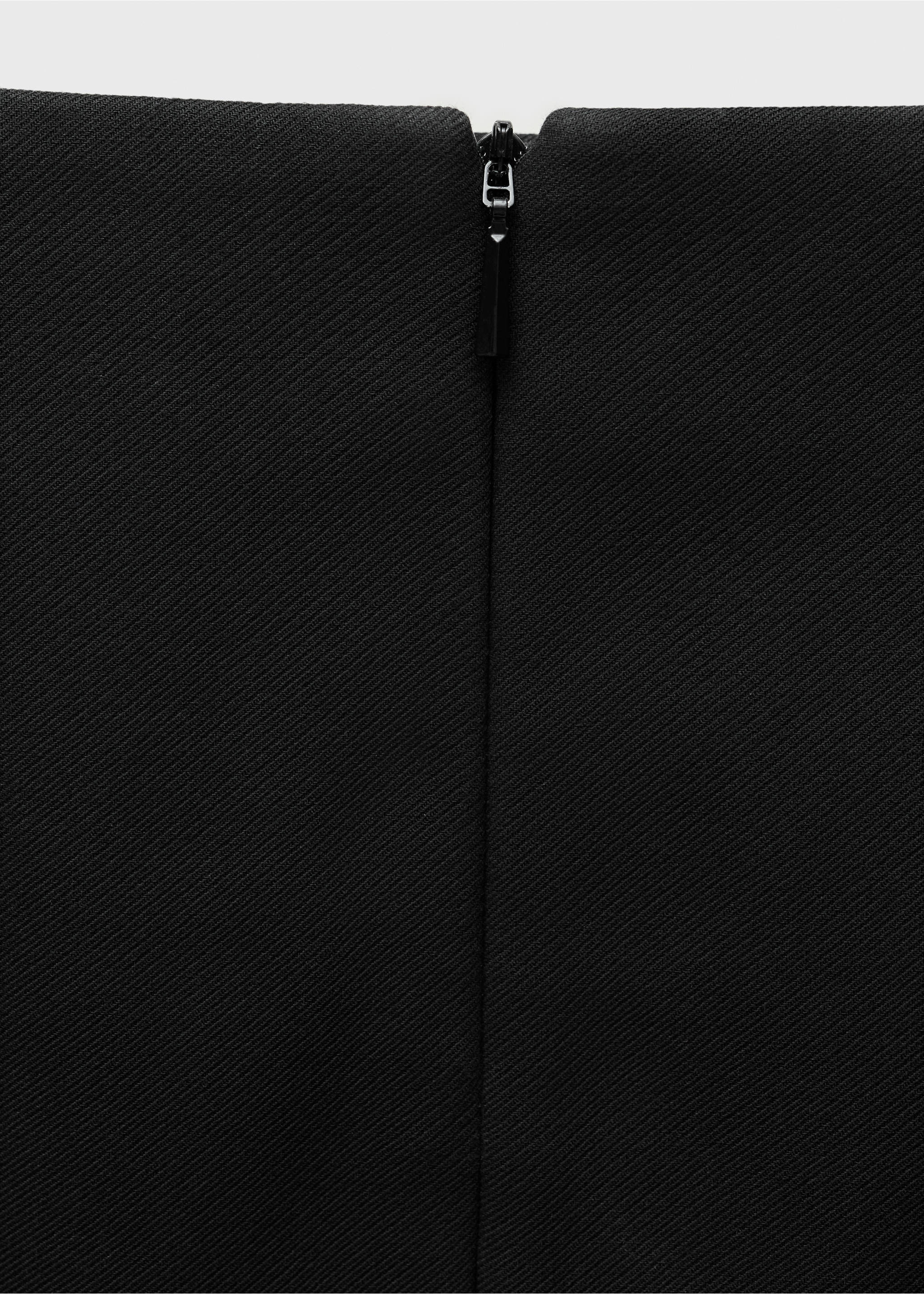 Mini skirt belt slit - Details of the article 0, Black. Ref: 77066756-00.