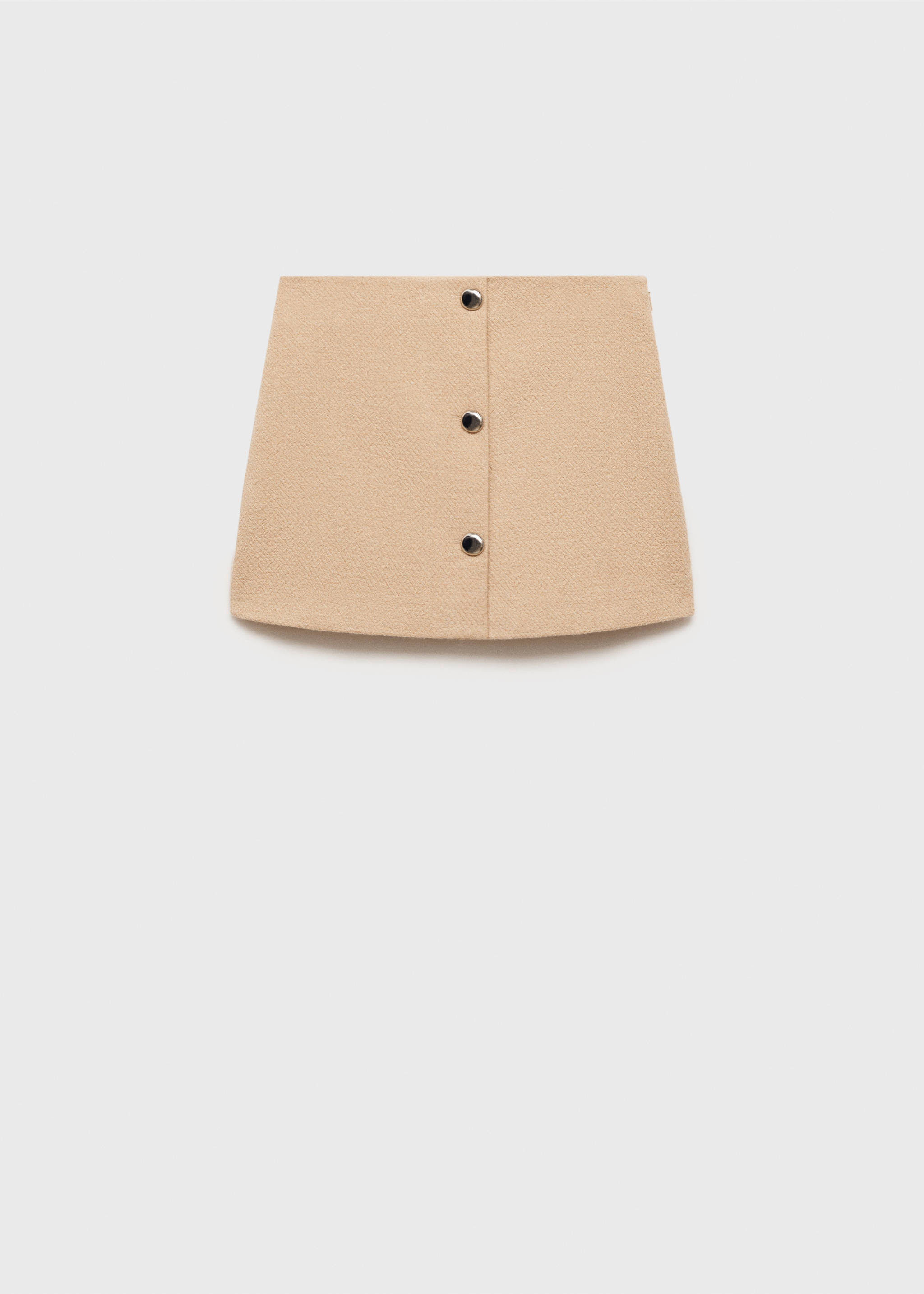 Button detail miniskirt - Article without model, Medium Brown. Ref: 77066761-00.