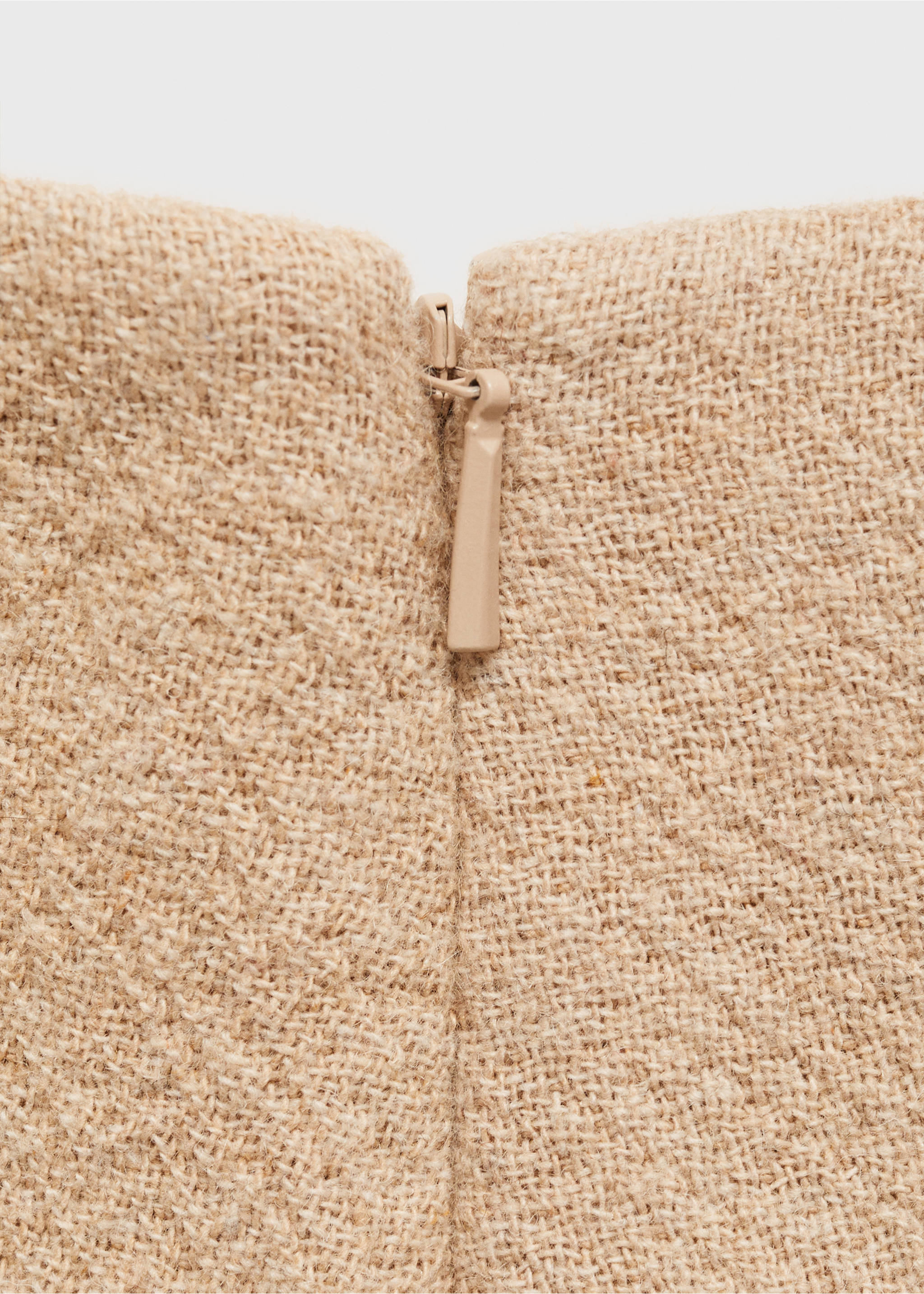 Button detail miniskirt - Details of the article 0, Medium Brown. Ref: 77066761-00.