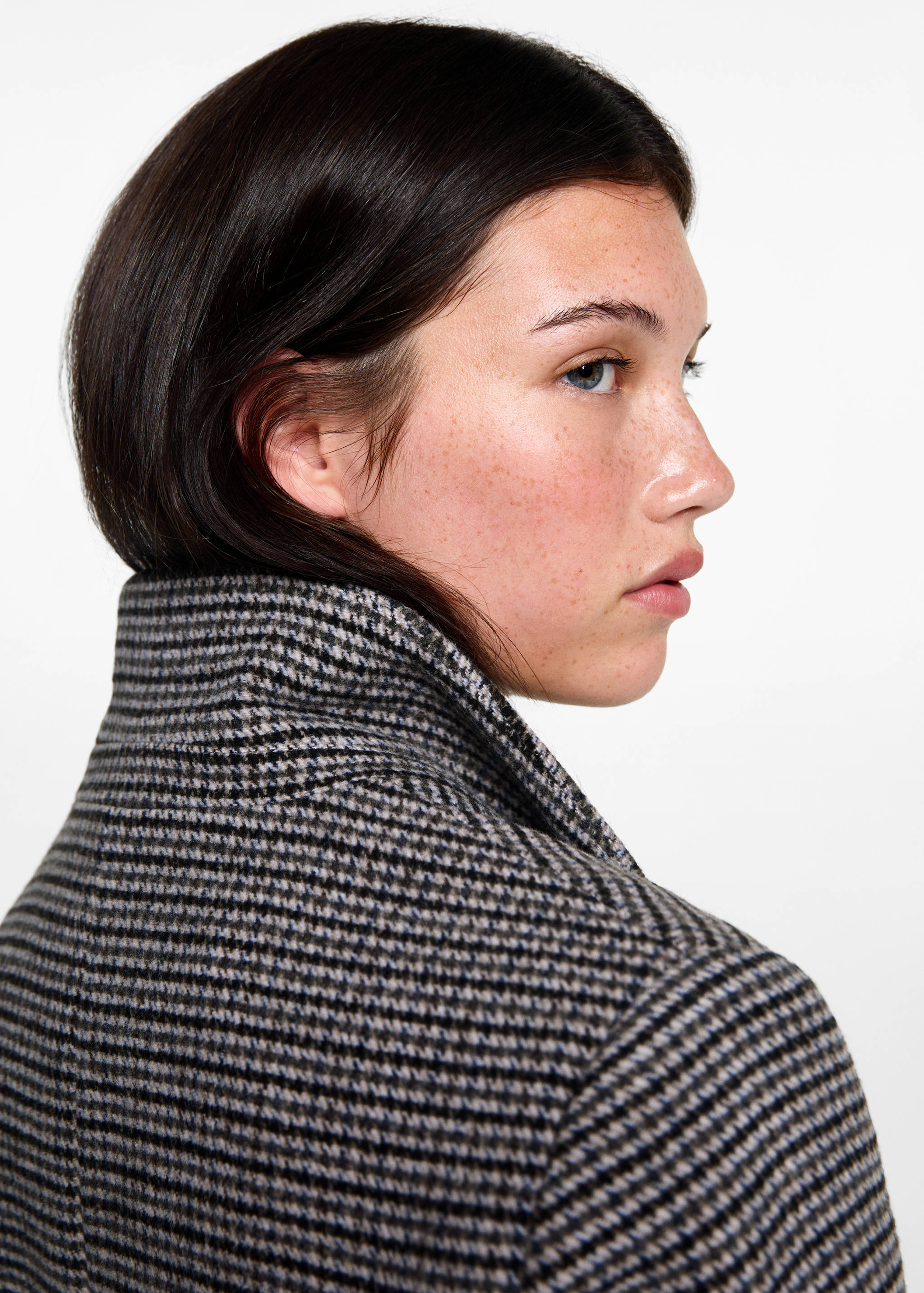 Houndstooth wool-blend coat - Details of the article 1