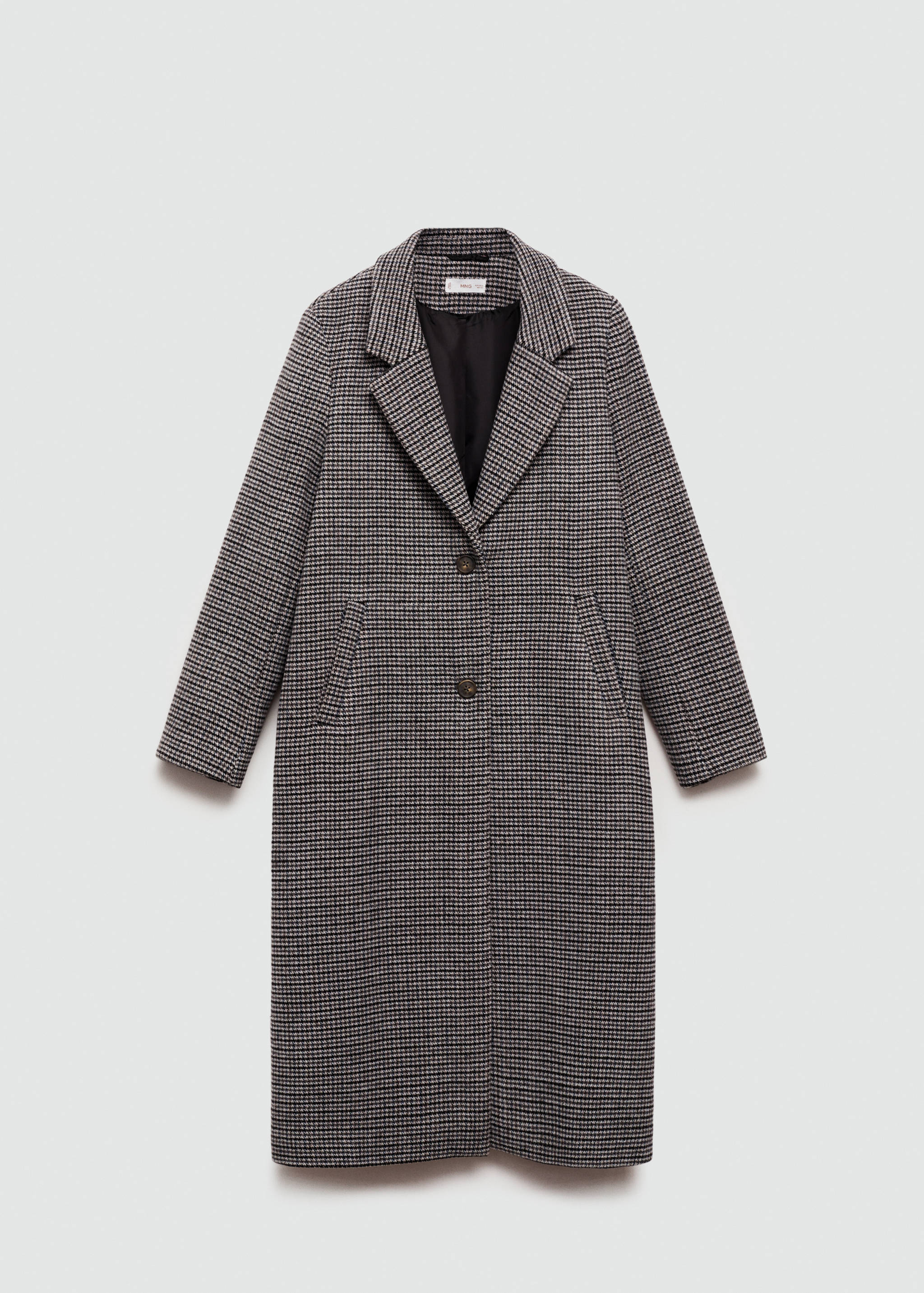 Houndstooth wool-blend coat - Article without model