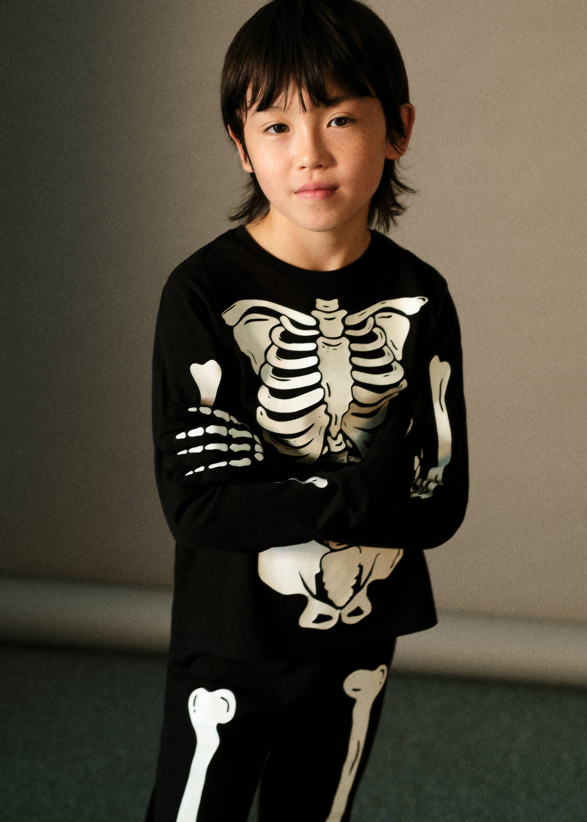 Pizsama sötéteben világítós csontvázzal - A termék adatai 5