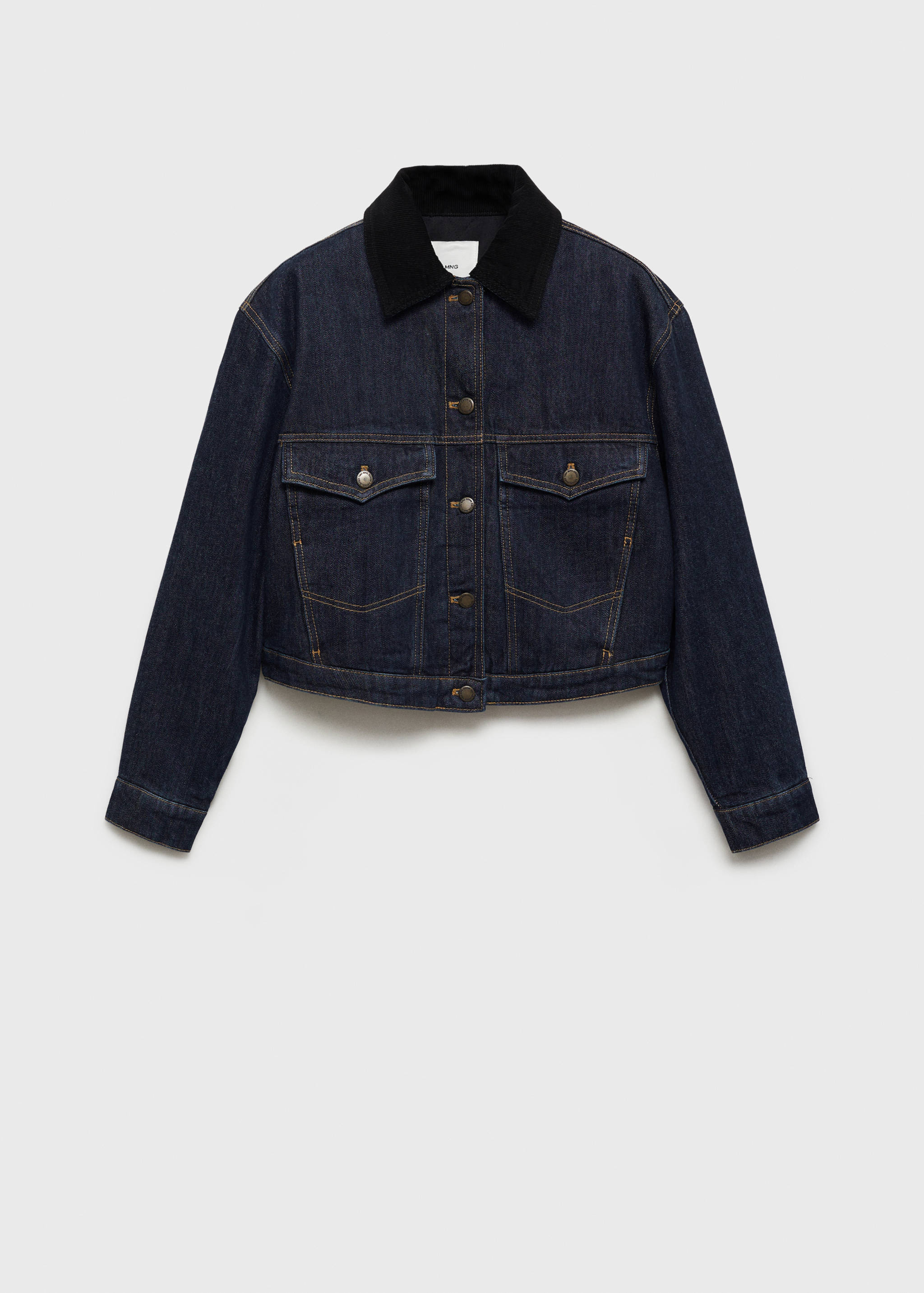 Blouson en jean col contrastant - Article sans modèle