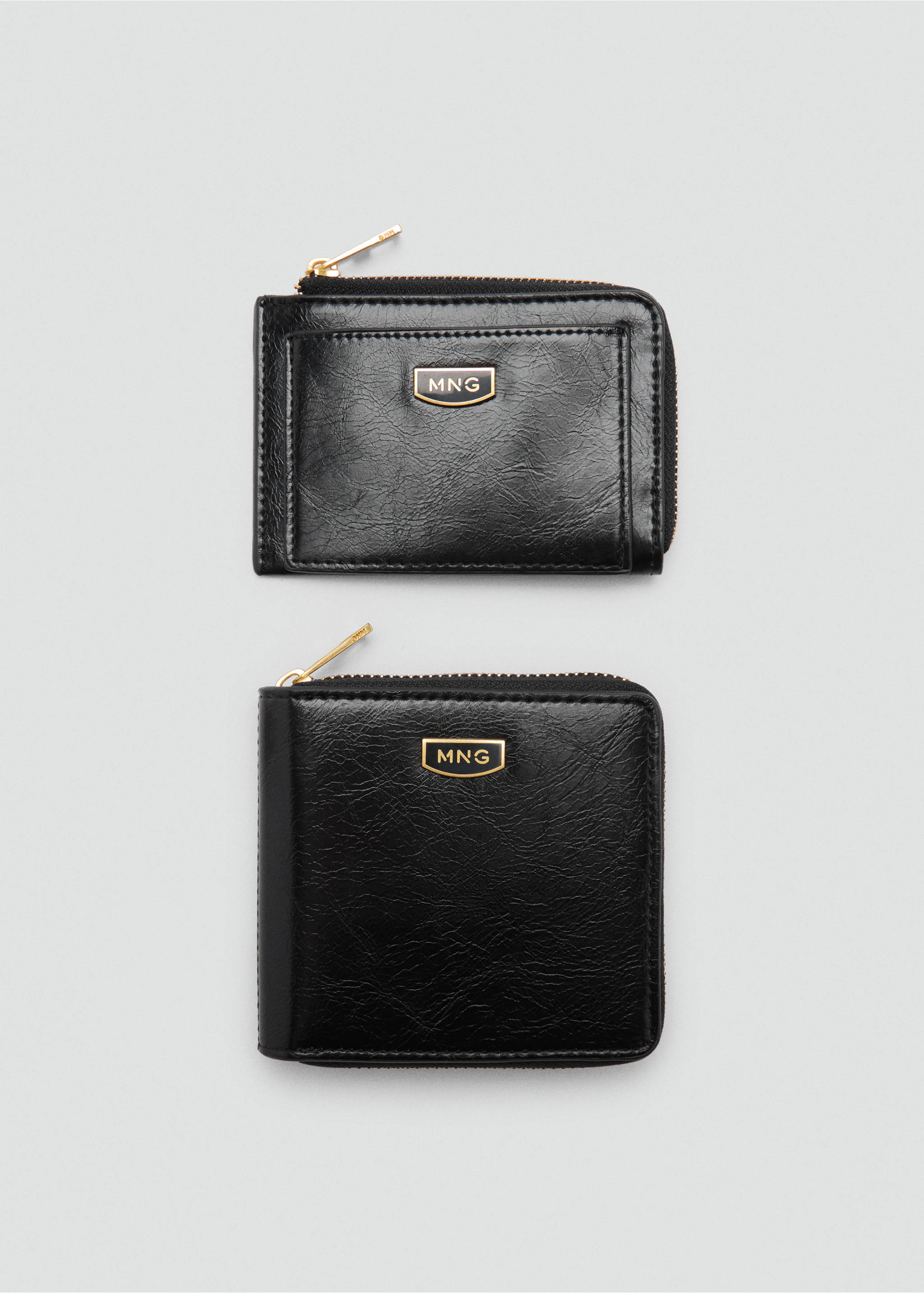 Monedero efecto piel bolsillo - Detalle del artículo 2, Negro. Ref: 77067123-00.