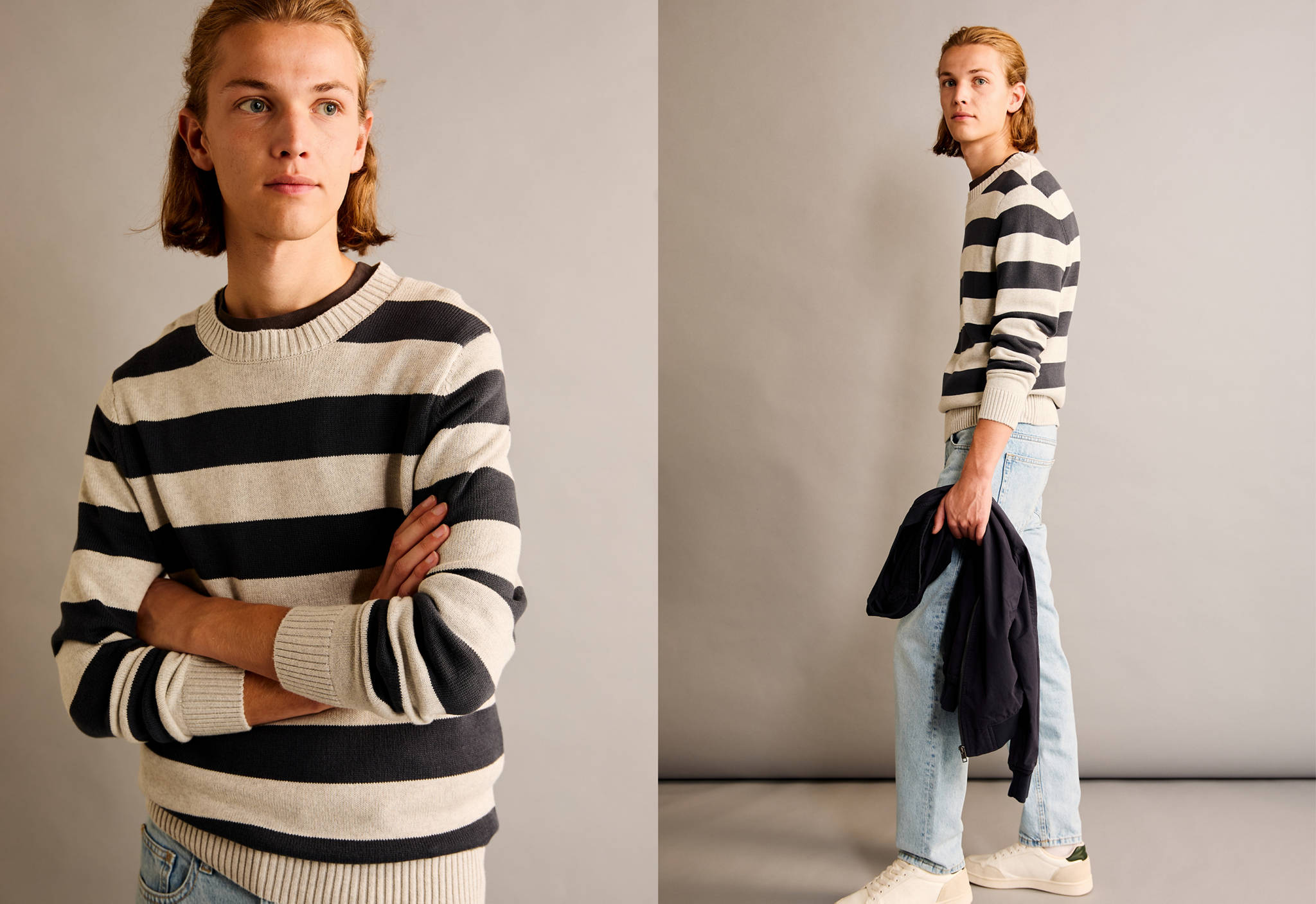Knit striped sweater - Panoramic plane