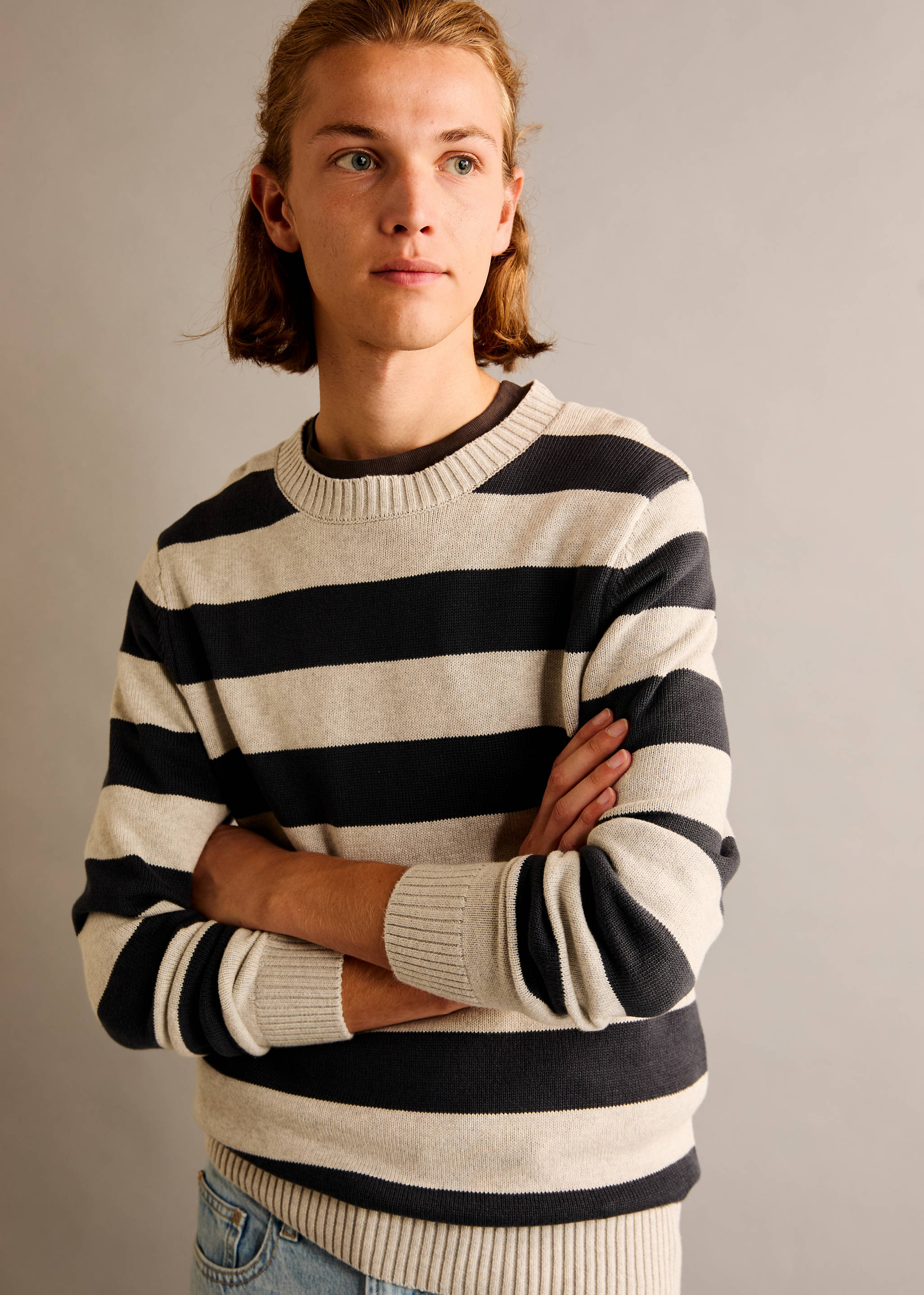 Knit striped sweater - Details of the article 5