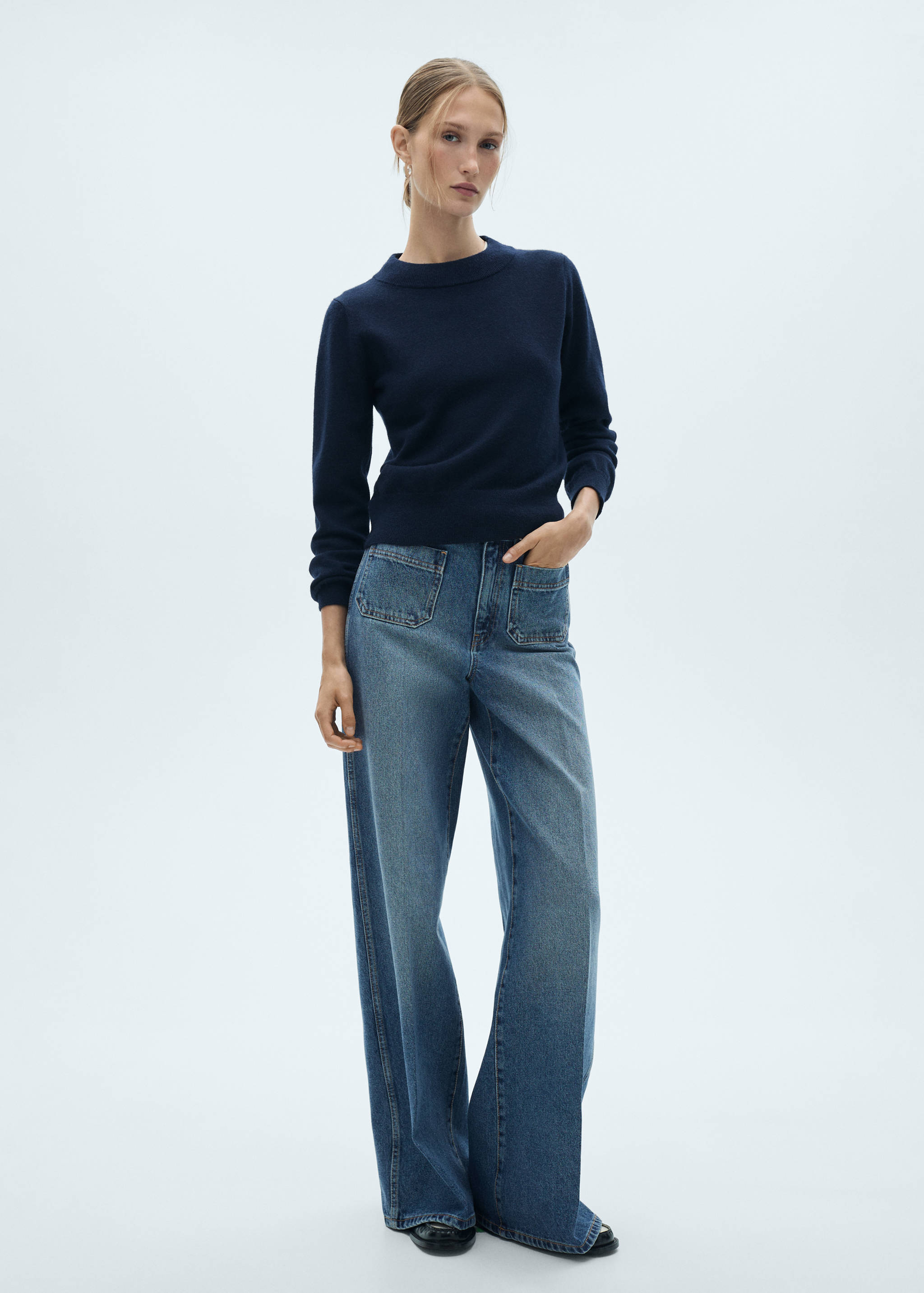 Wide leg jeans with pockets - General plane