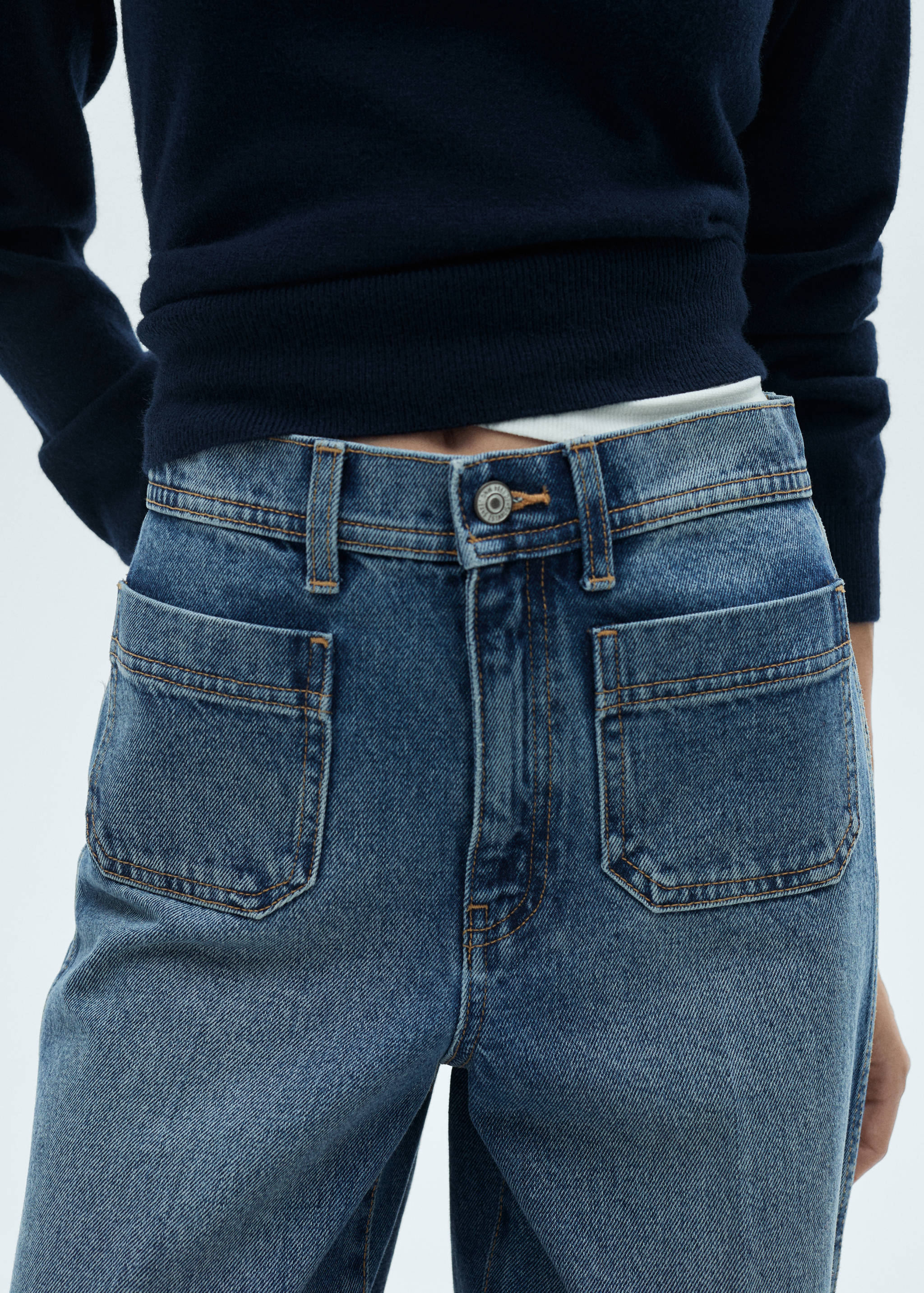 Wide leg jeans with pockets - Details of the article 6