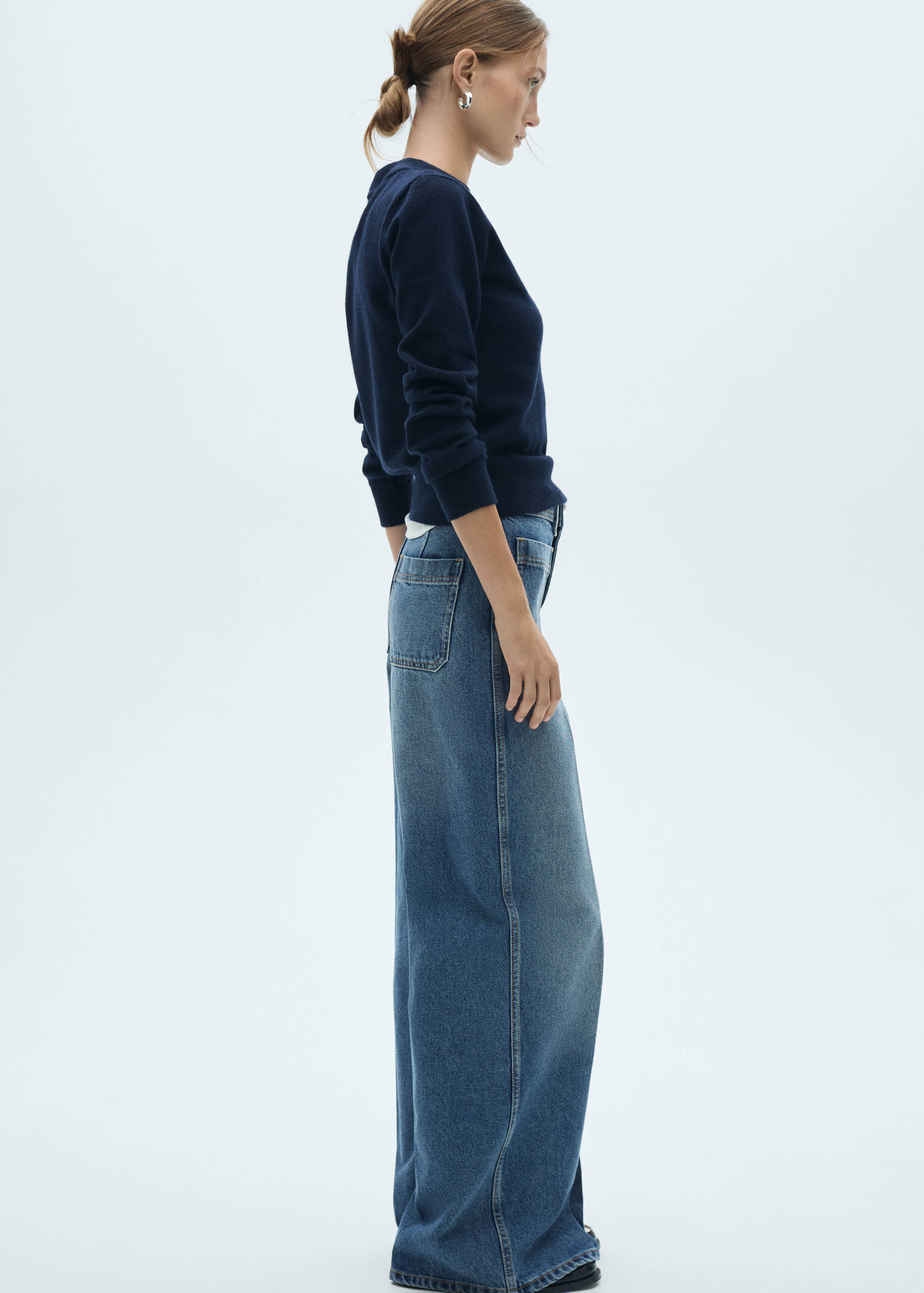 Wide leg jeans with pockets - Details of the article 2