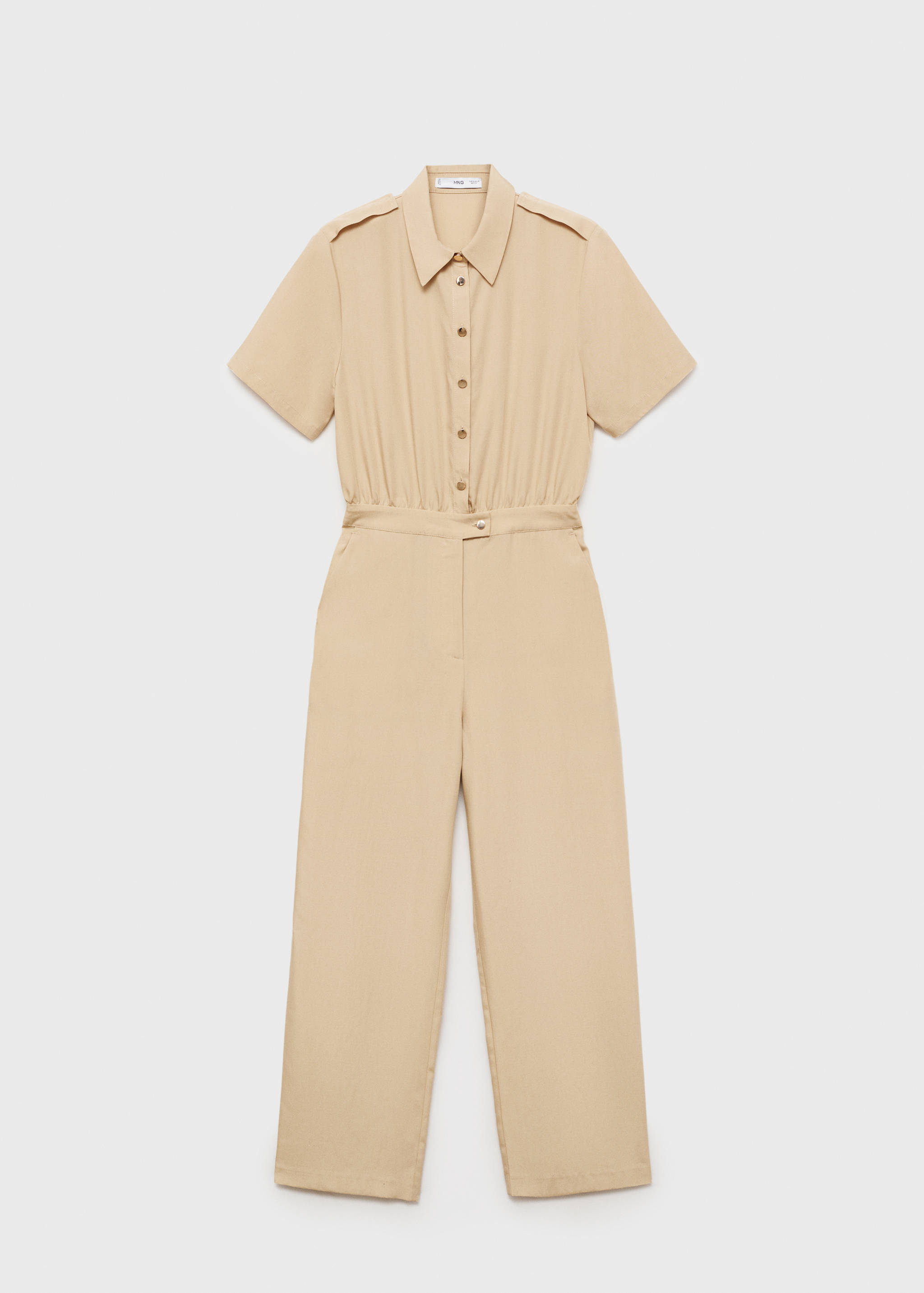 Lyocell shirt-collar jumpsuit - Article without model