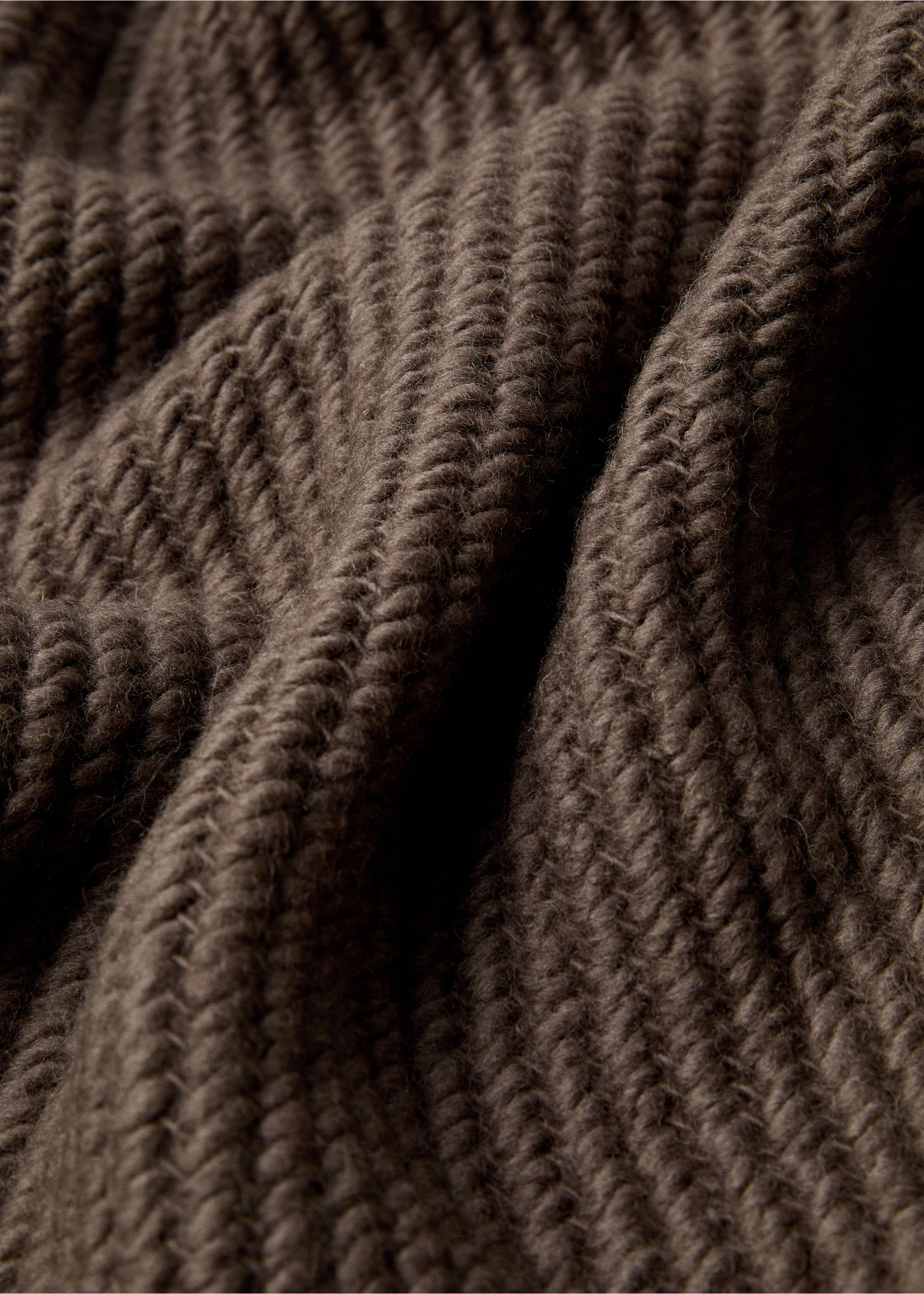 Gestreepte deken 100% wol 130x180 cm - Detail van het artikel 1, Bruin. Ref: 77067652-00.