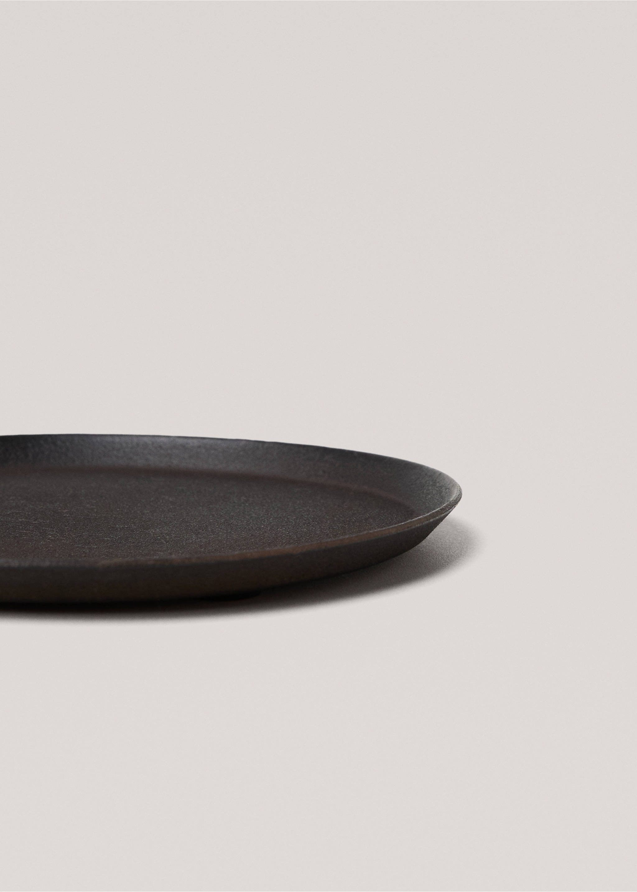 100% iron decorative tray  15.5x1cm - Details of the article 1, Brown. Ref: 77067655-00.