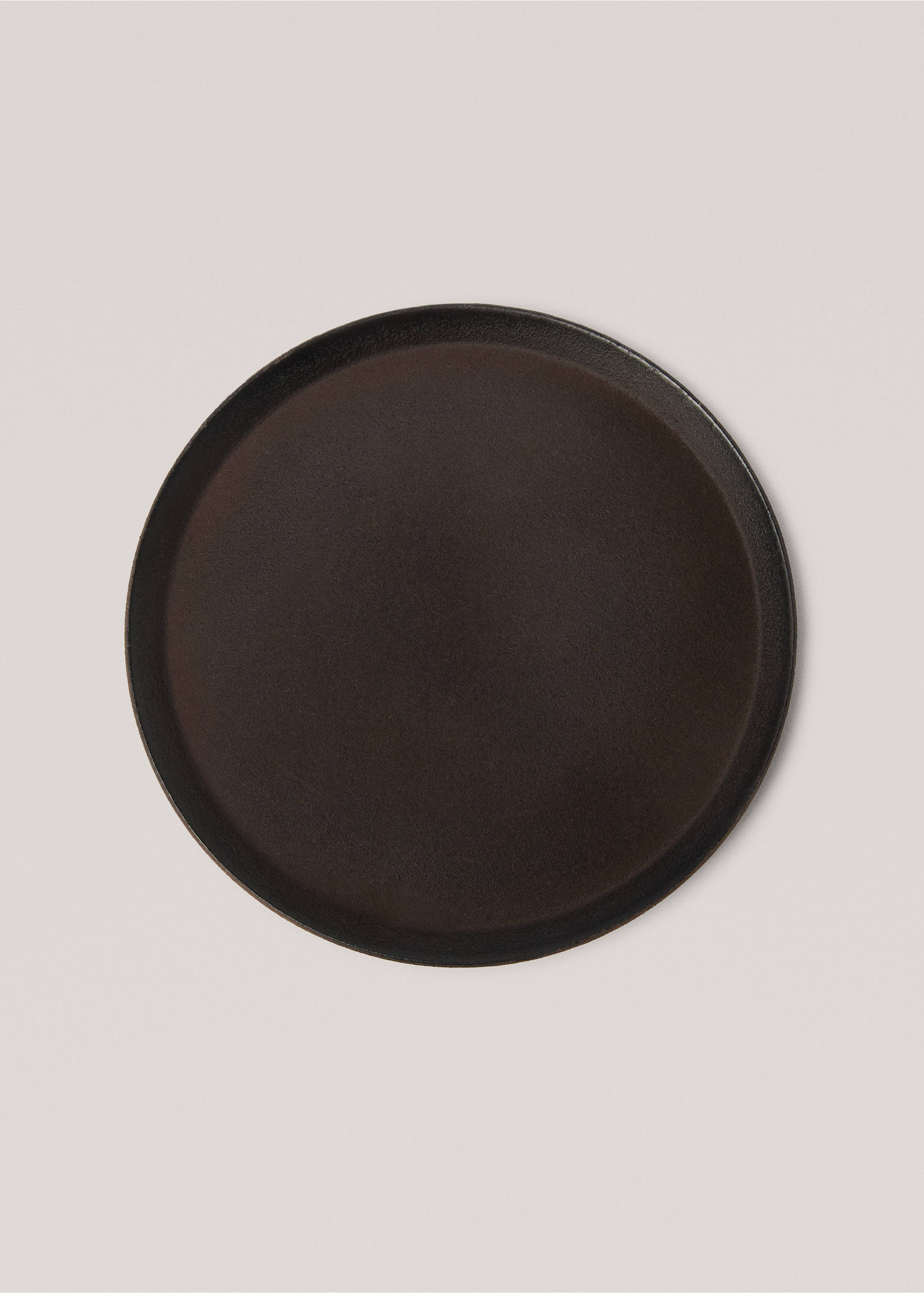 100% iron decorative tray  15.5x1cm - Details of the article 2, Brown. Ref: 77067655-00.