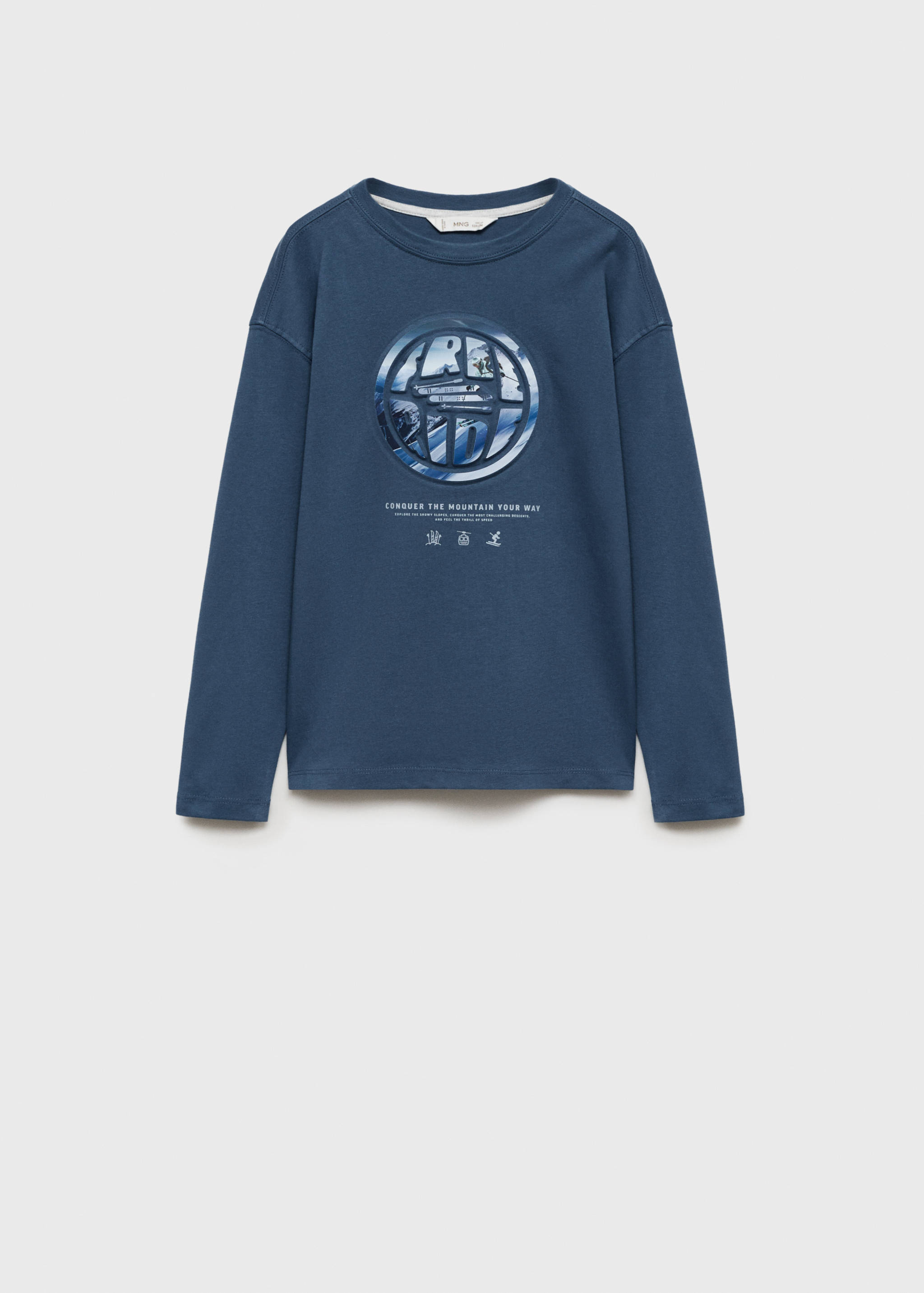 Embossed details printed t-shirt - Article without model