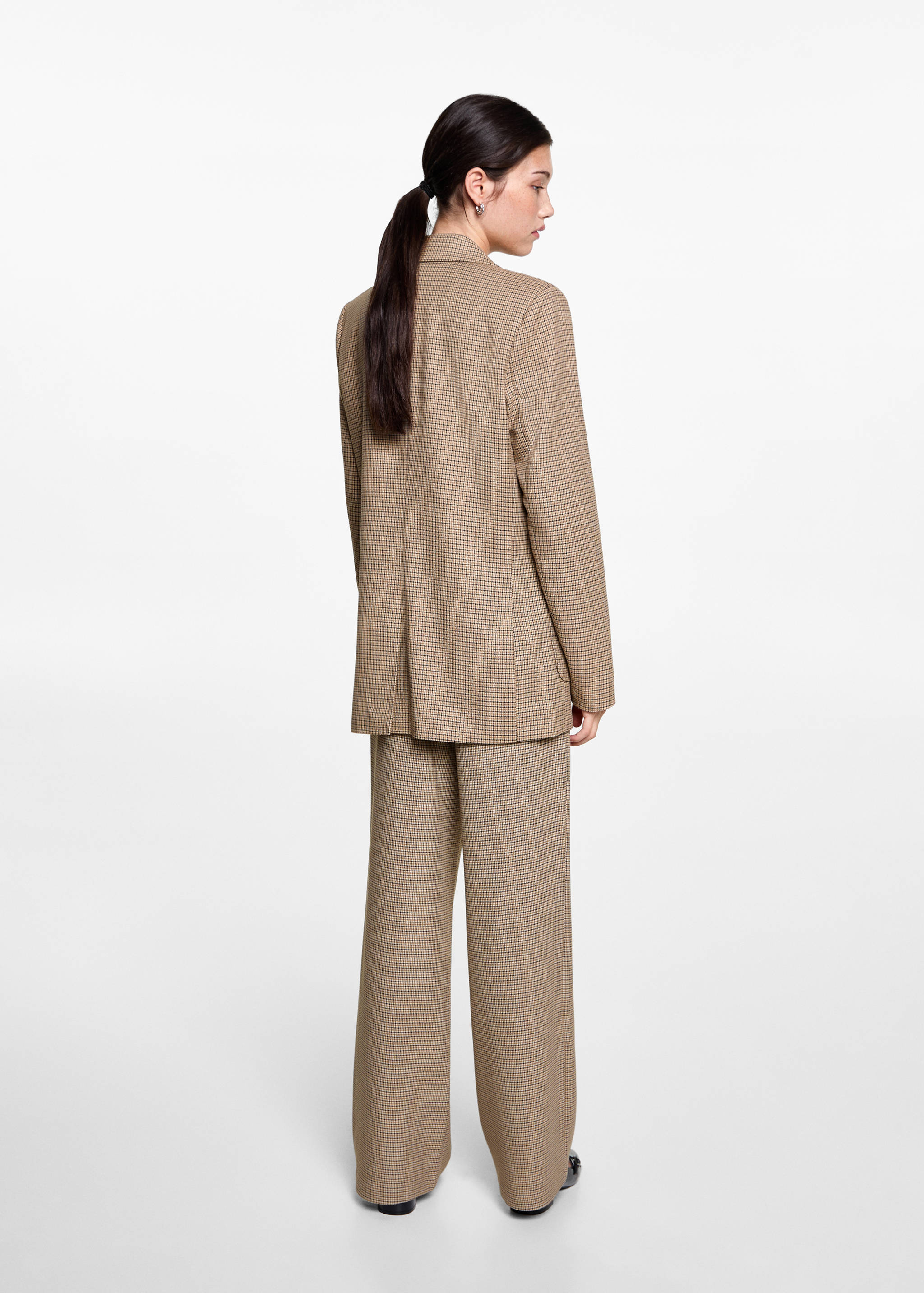 Houndstooth wool-blend blazer - Reverse of the article