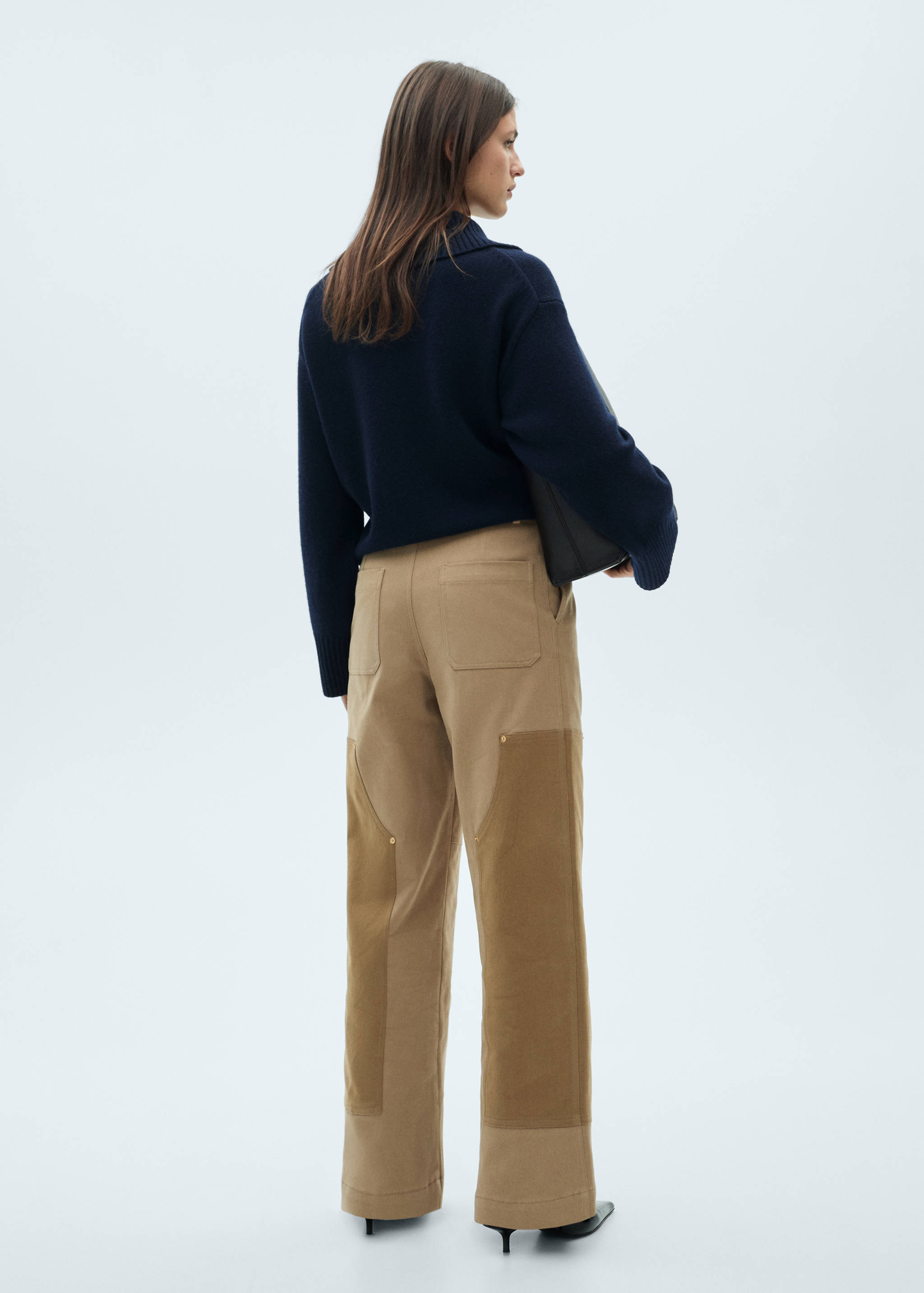 Contrasting panels pants - Reverse of the article