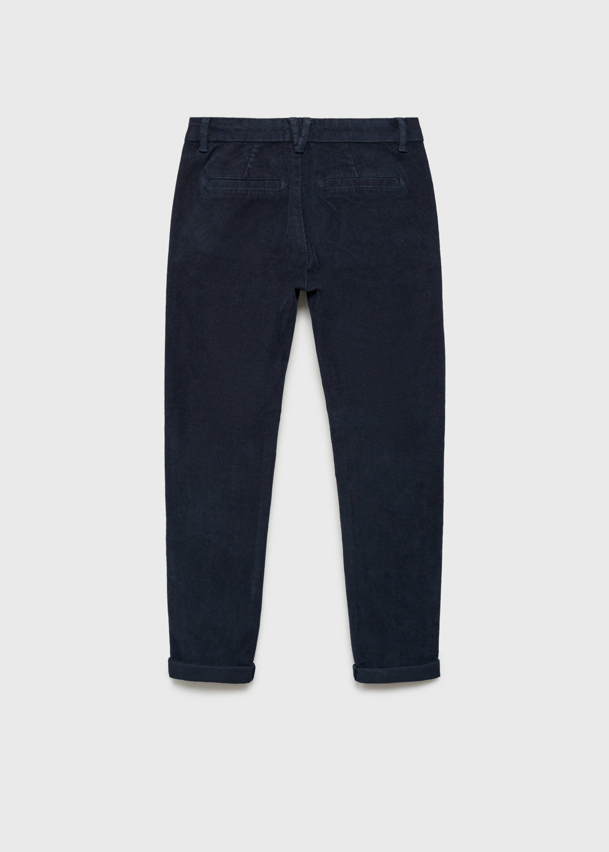 Corduroy straight trousers - Reverse of the article