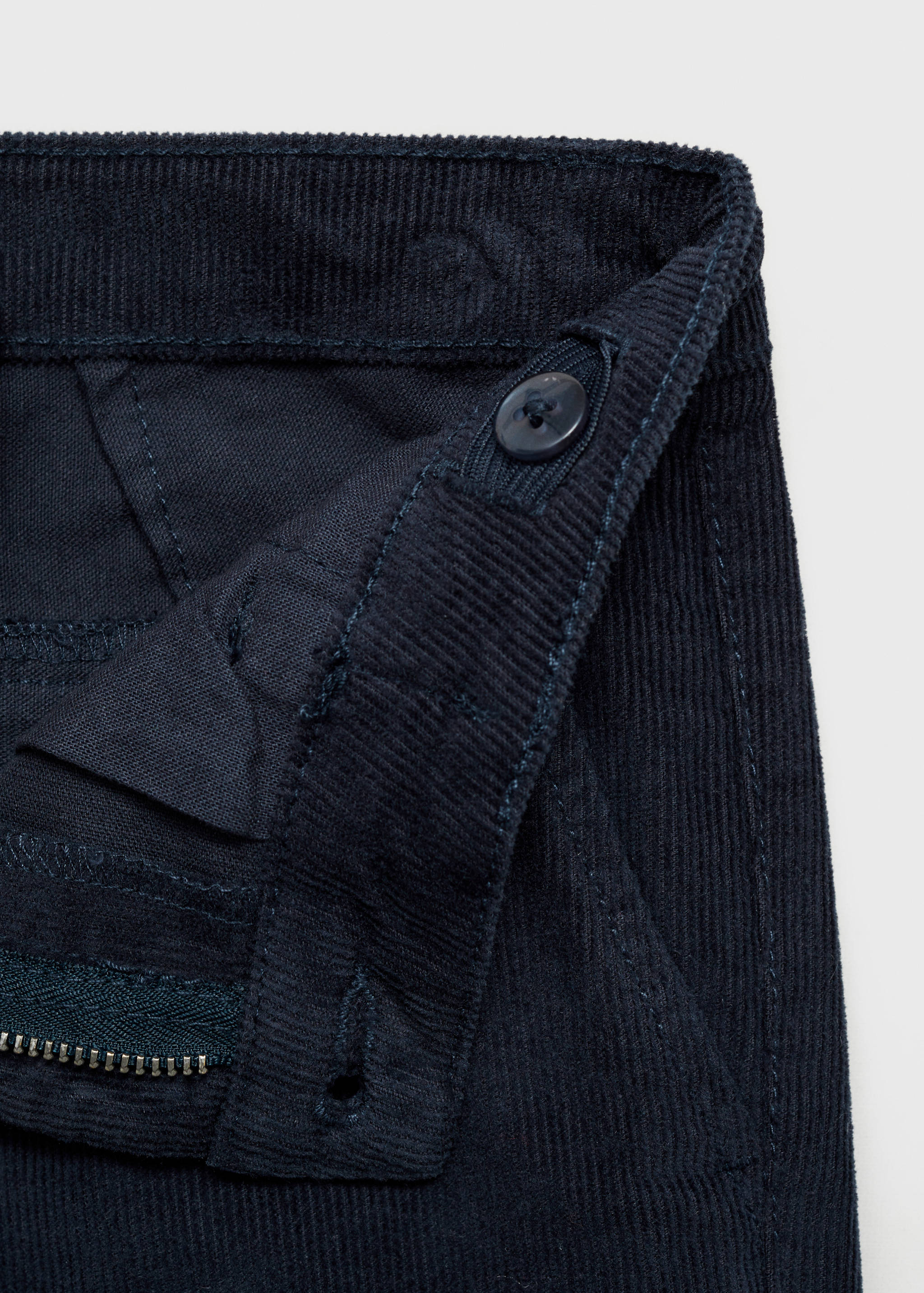 Corduroy straight trousers - Details of the article 8