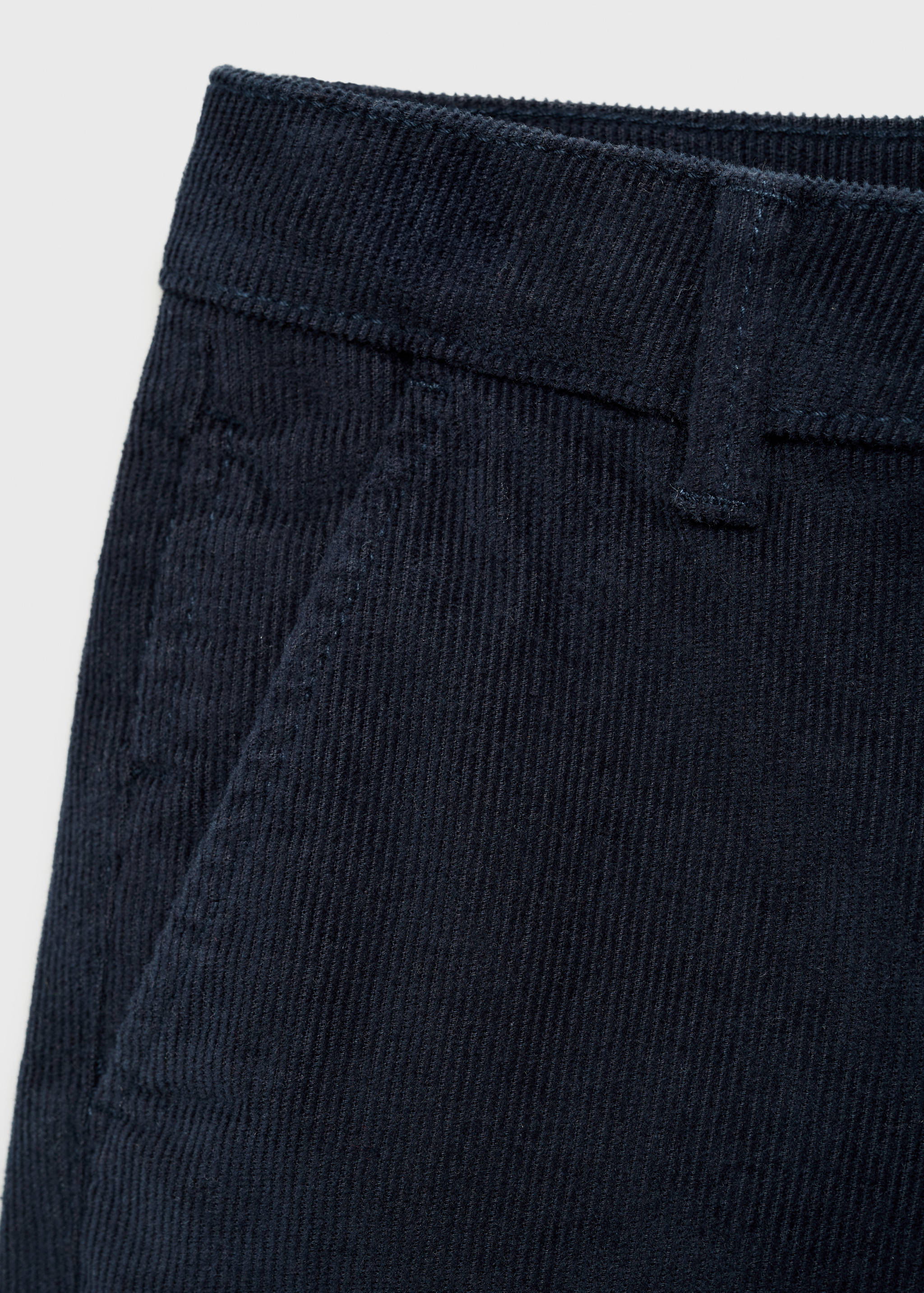 Corduroy straight trousers - Details of the article 0