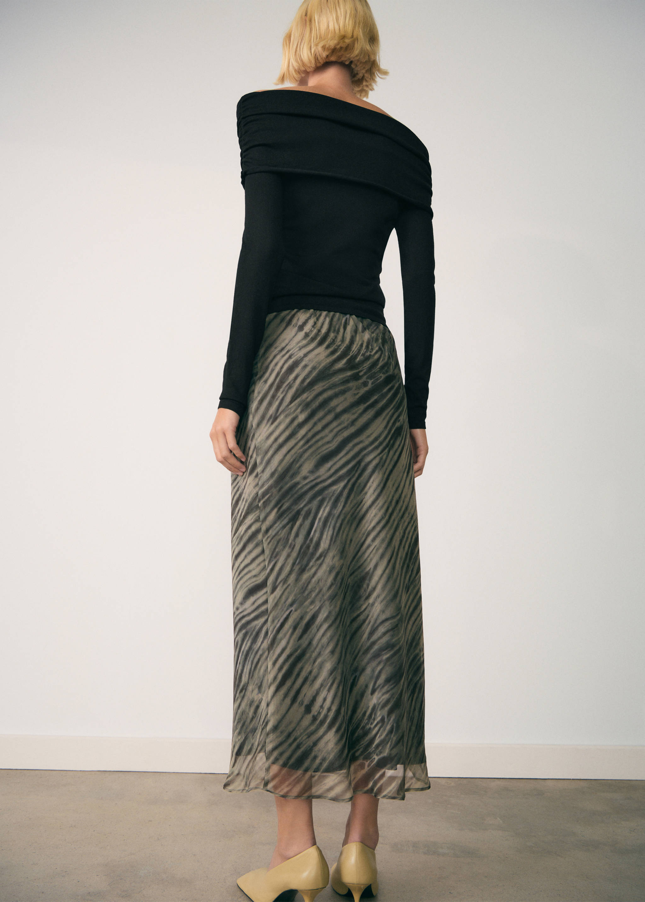 Printed organza skirt - Reverse of the article