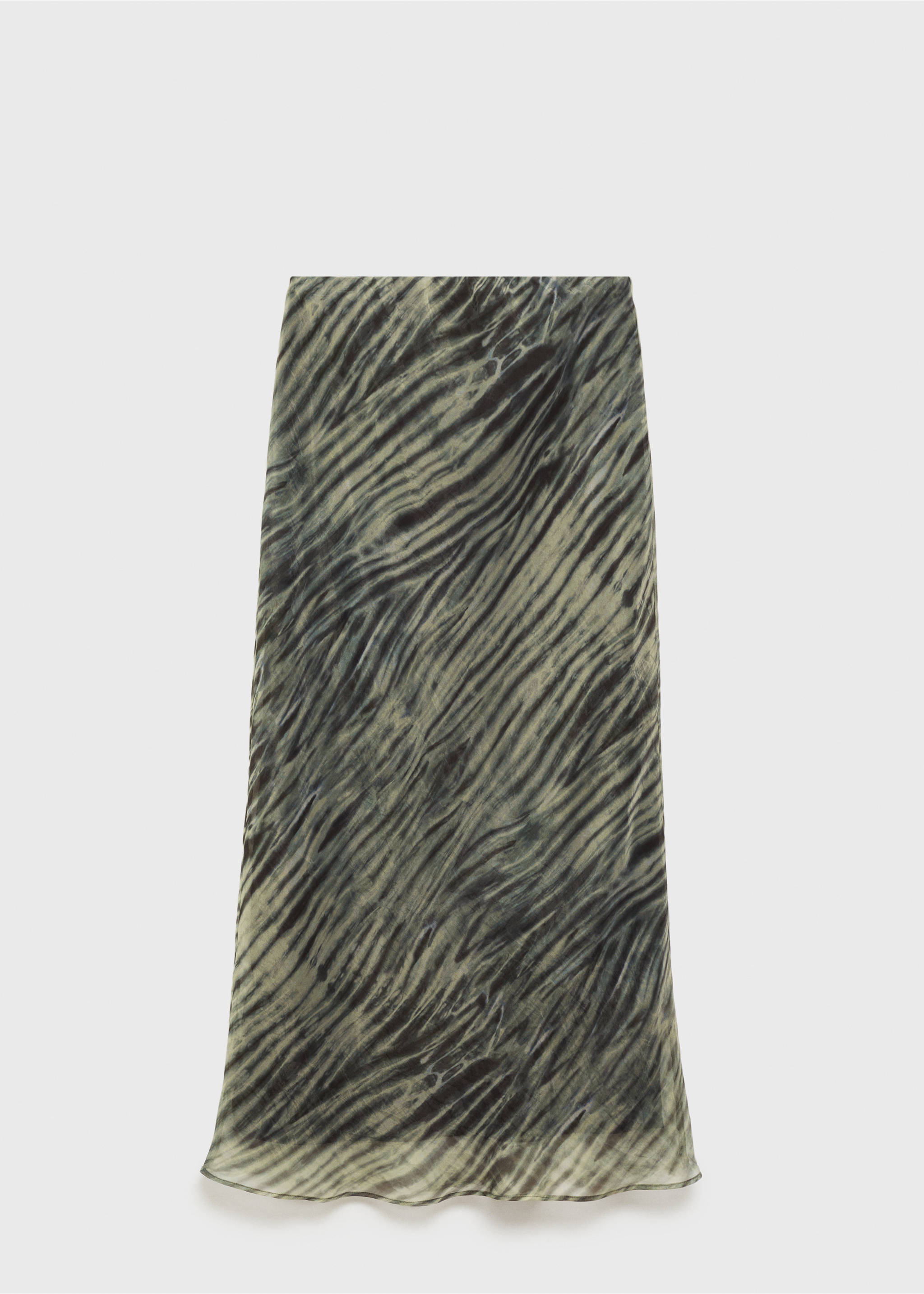 Printed organza skirt - Article without model, Green. Ref: 77067675-00.