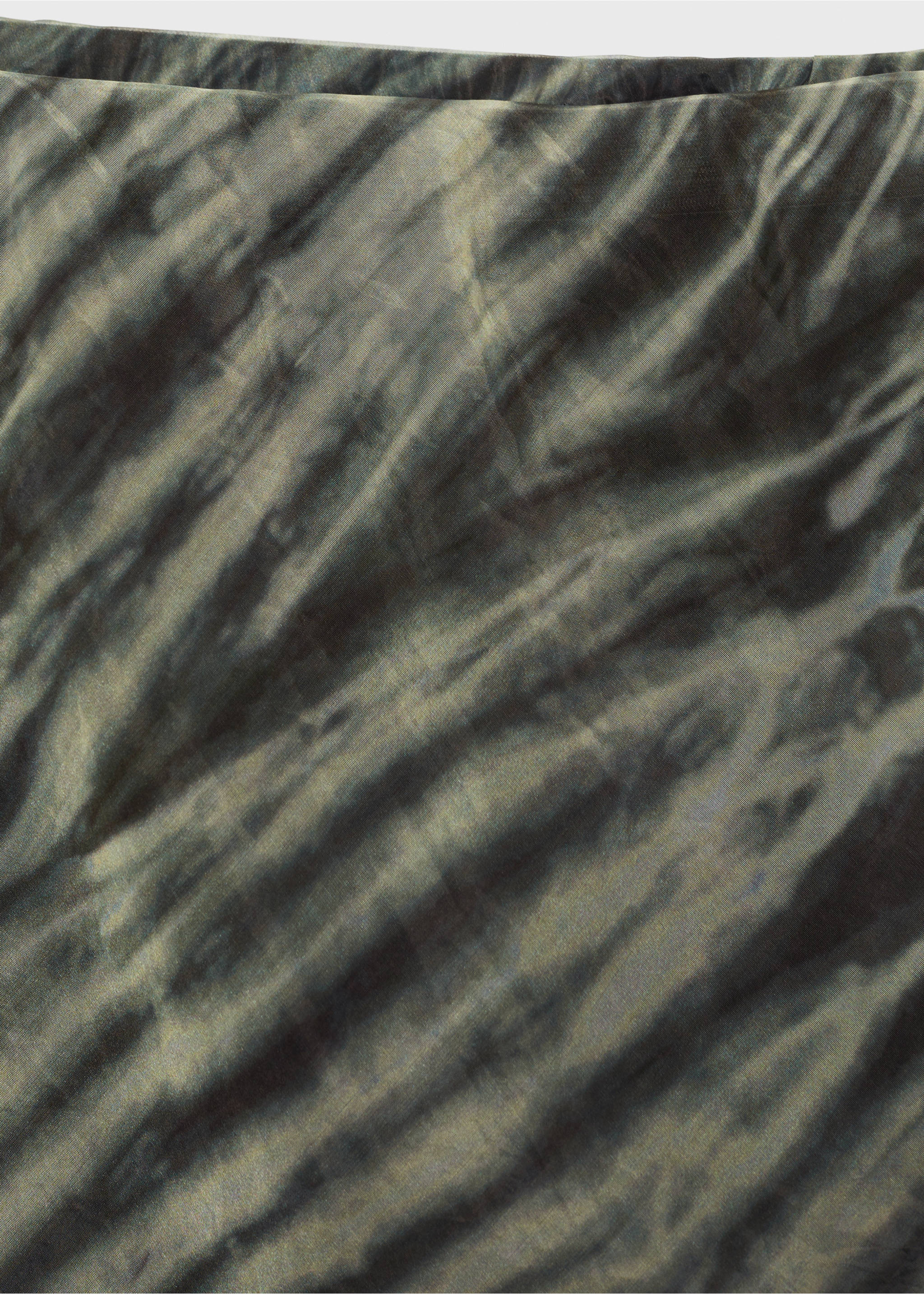 Printed organza skirt - Details of the article 8, Green. Ref: 77067675-00.