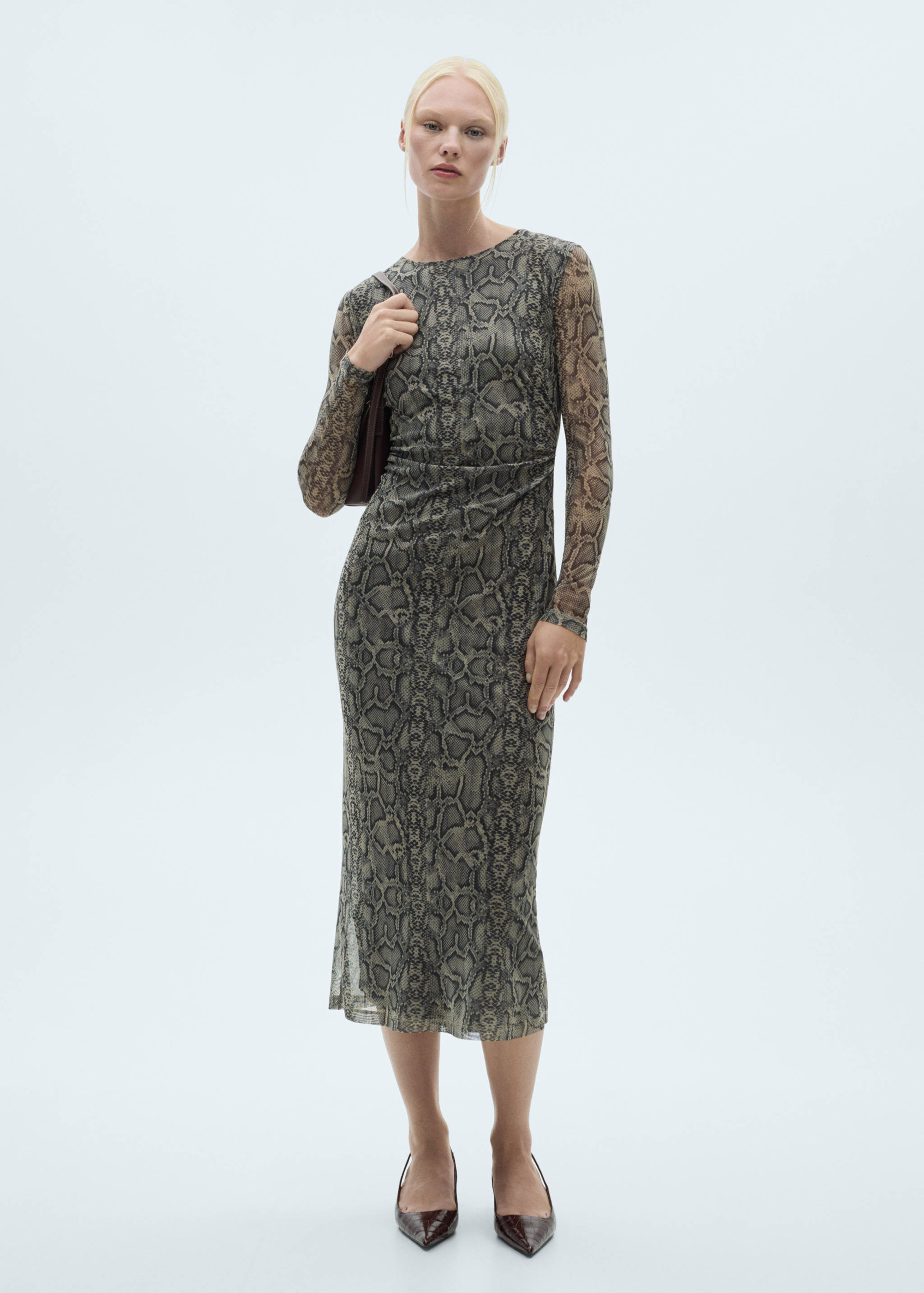 Vestido mesh animal print - Plano general