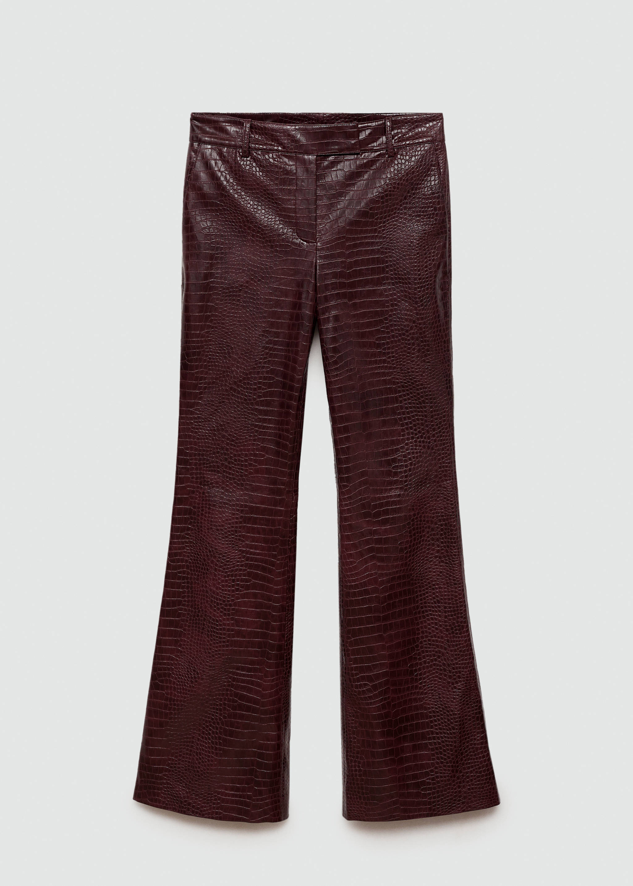 Snake-effect flared pants - Article without model