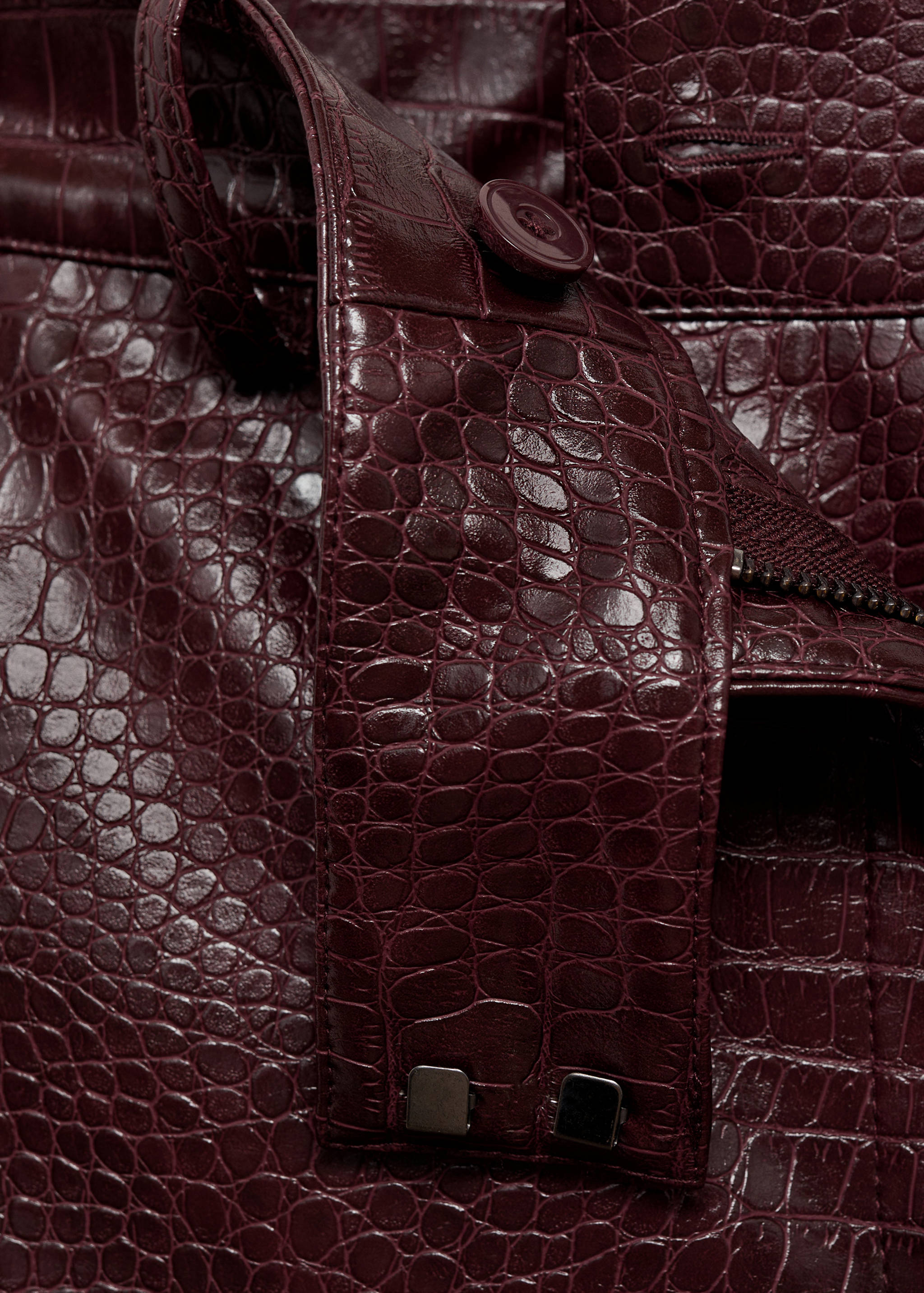 Snake-effect flared pants - Details of the article 0