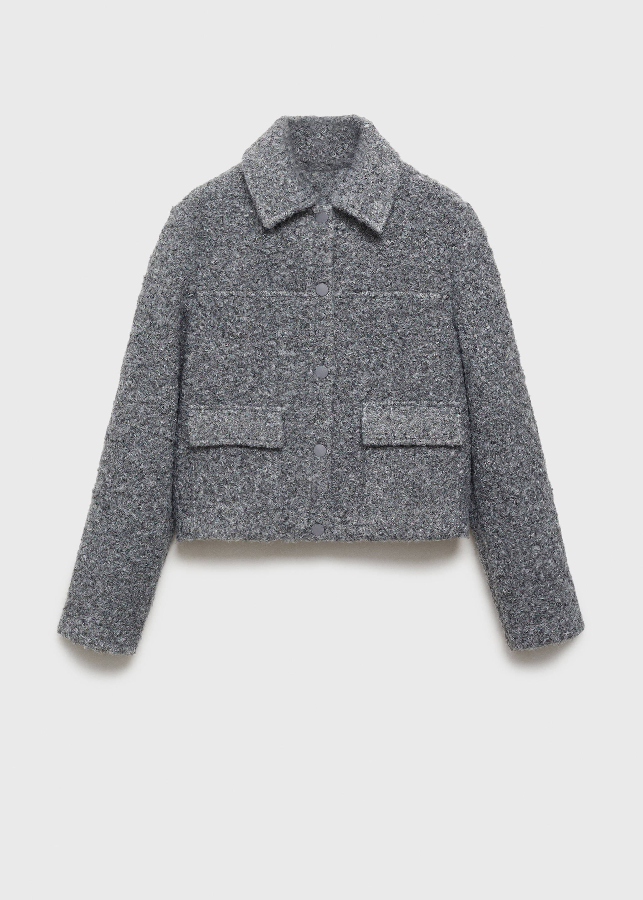 Veste tissu bouclette poches - Article sans modèle