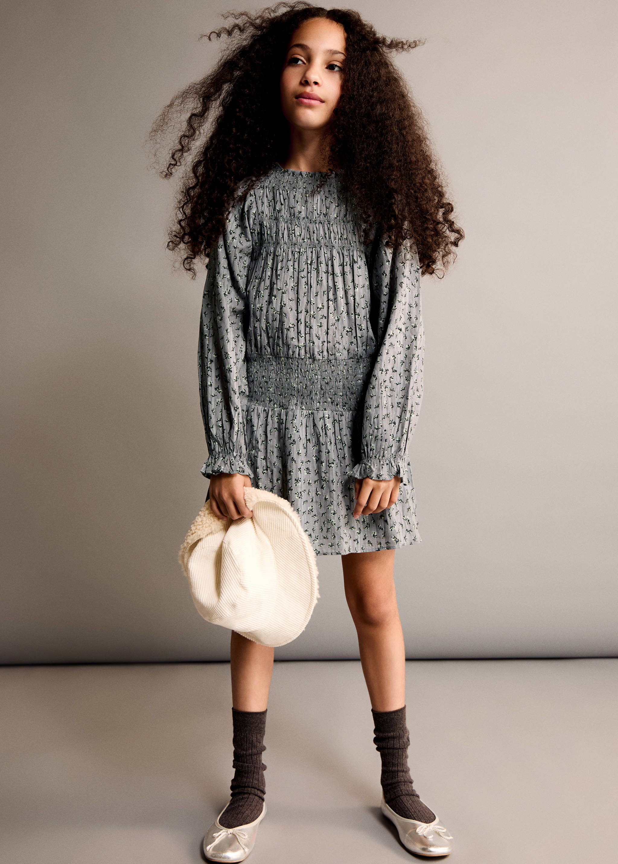 Lurex print dress - General plane