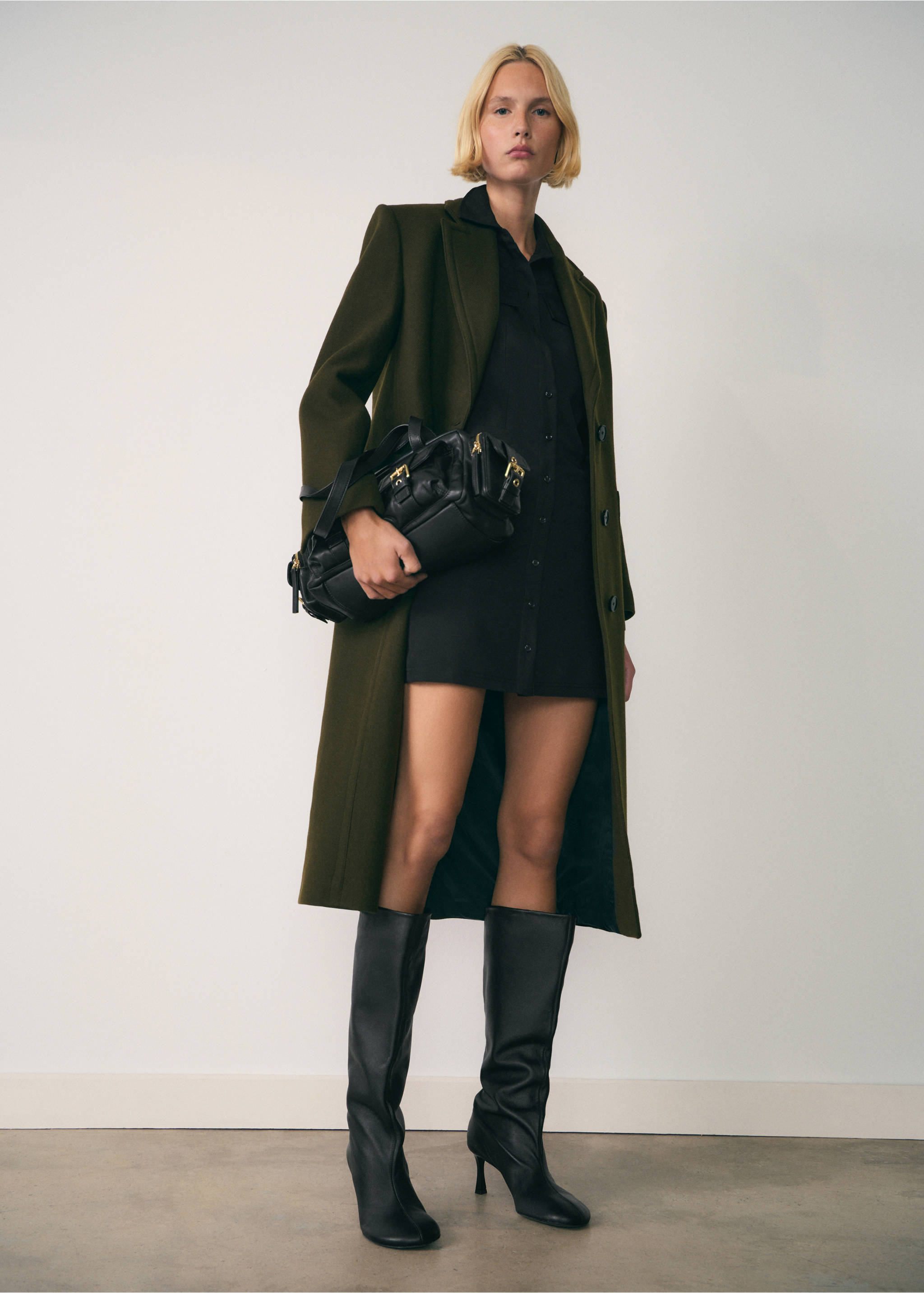 Short shirt dress - General plane, Black. Ref: 77067682-00.